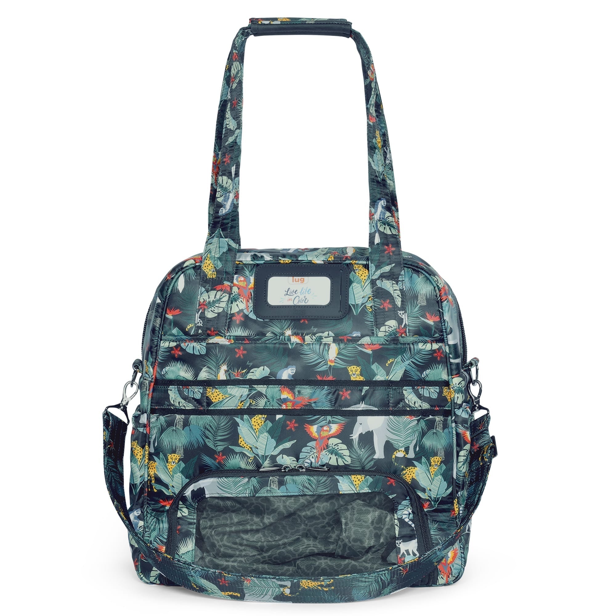 Puddle Jumper LE Convertible Tote Bag - WILDLIFE BLACK - PUDDLEJUMPERLE-CHARMBAR_WildlifeBlack_04_axhwdo