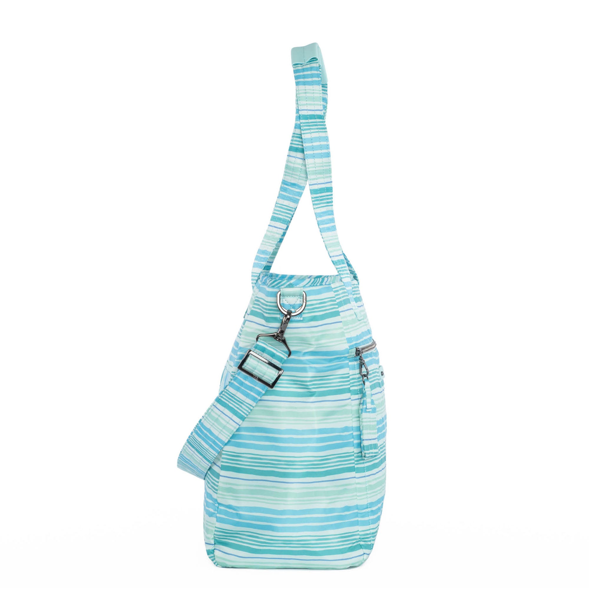 Paddle Carry-All Tote - LOVE WAVES AQUA - Paddle_LovewavesAqua_03