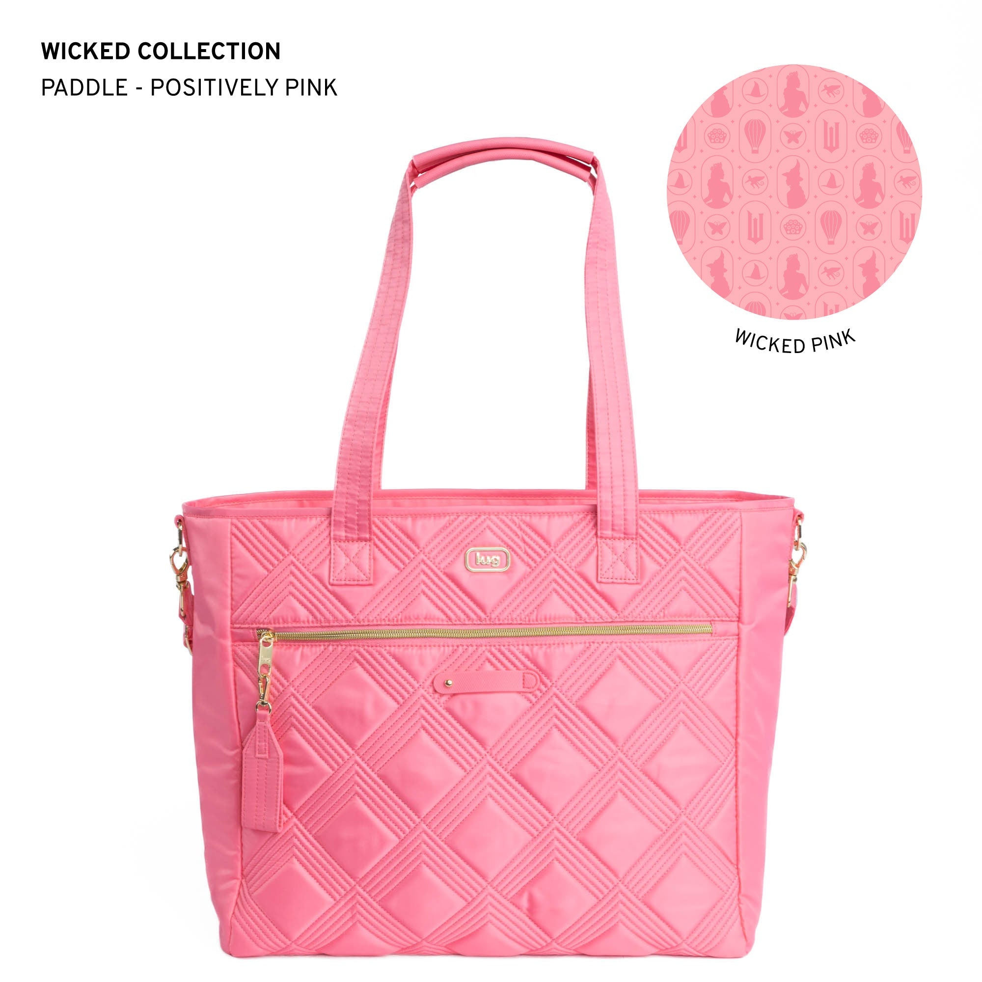 Wicked x Lug Paddle Carry-All Tote - POSITIVELY PINK - Paddle_PositivelyPink_LL