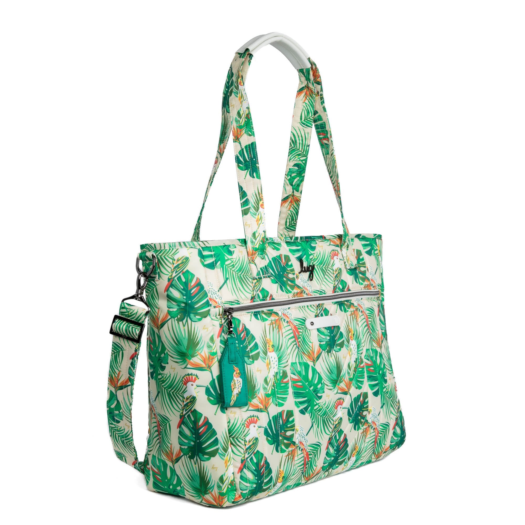 Paddle Carry-All Tote - TROPICAL BIRDS CREAM - Paddle_TropicalBirdsCream_03