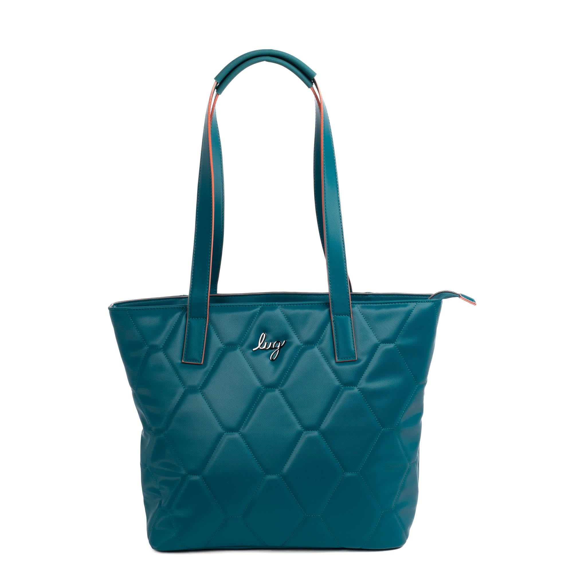 Paddock Satin Luxe VL Tote - TEAL - Paddock_TealSatinVL_01
