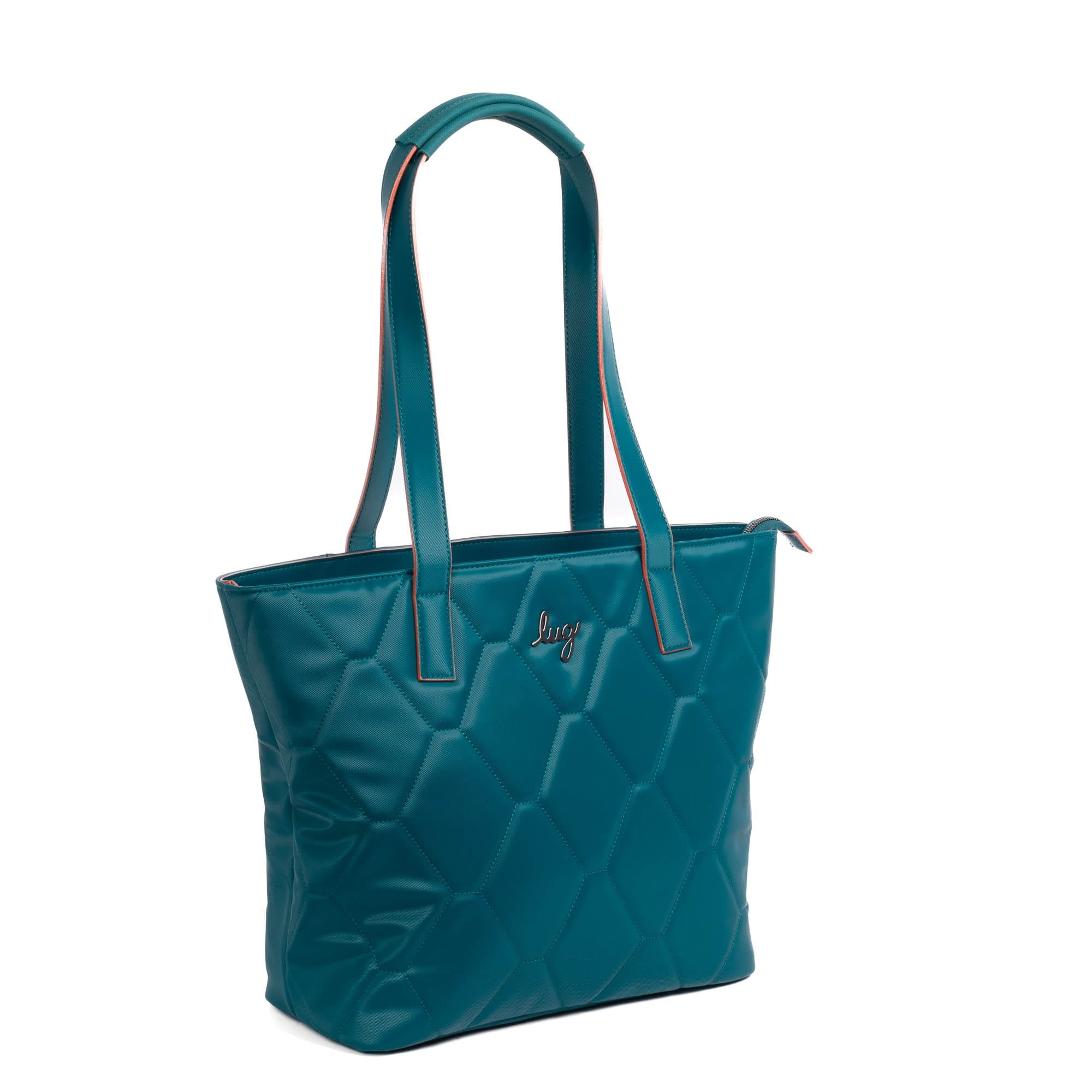 Paddock Satin Luxe VL Tote - TEAL - Paddock_TealSatinVL_02