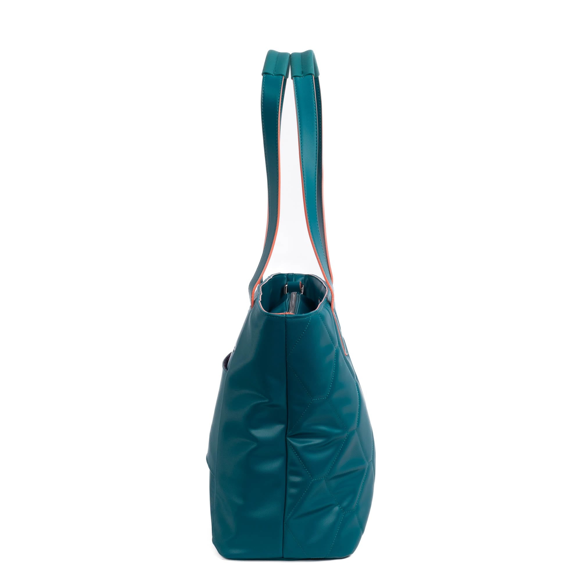 Paddock Satin Luxe VL Tote - TEAL - Paddock_TealSatinVL_03