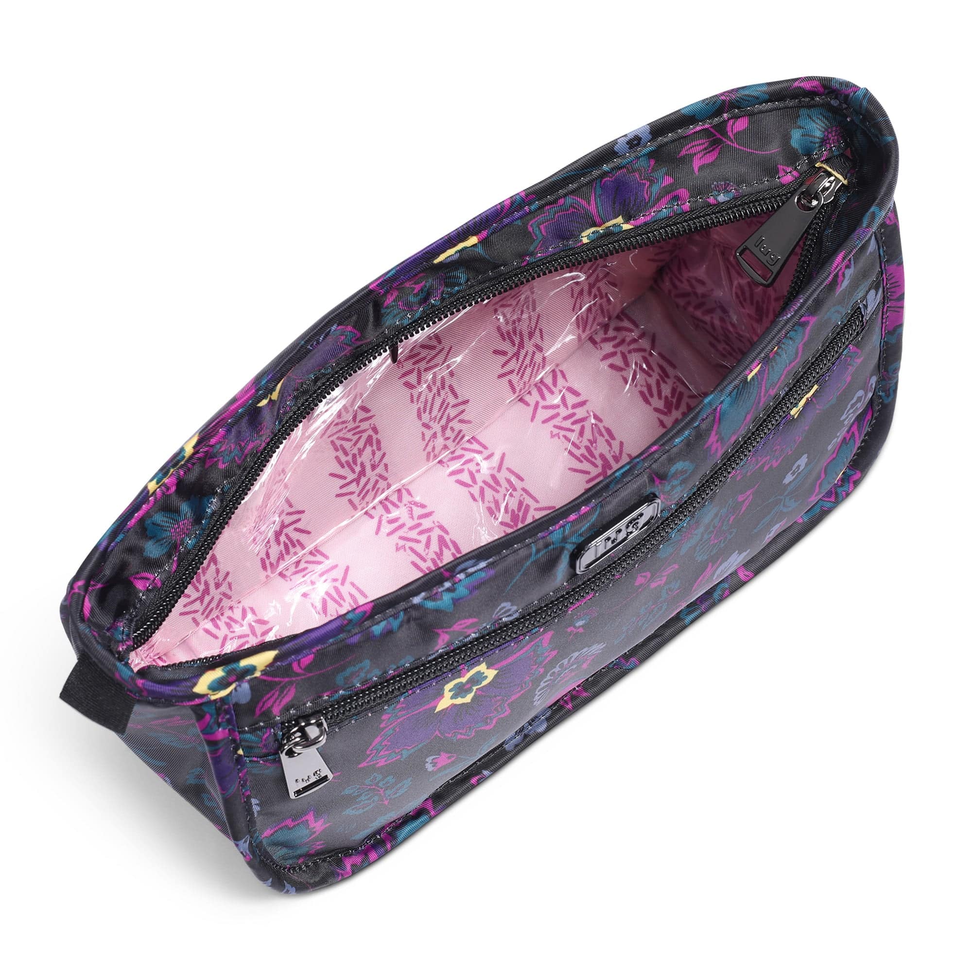 Parasail Cosmetic Case - BOHO FLORAL BLACK - ParasailCase_Boho_Floral_Black_05