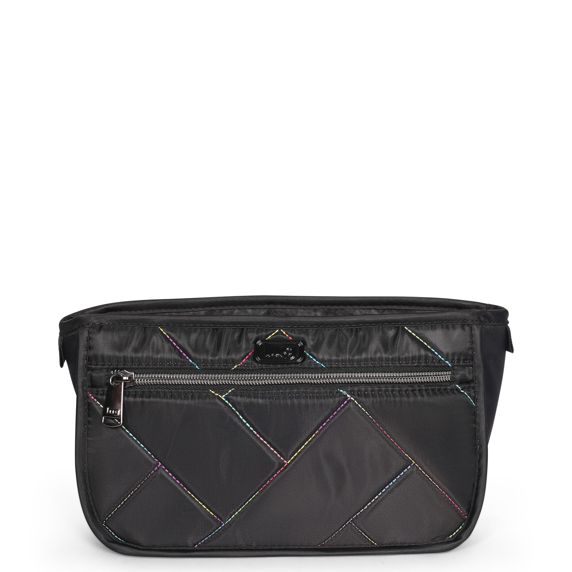 Parasail Cosmetic Case - BLACK RAINBOW STITCH - Parasail_BlackRainbowStitch_01
