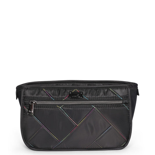 Parasail Cosmetic Case - - Parasail_BlackRainbowStitch_01_e17bd875-74cc-425b-b014-2d9b59ea6d8e