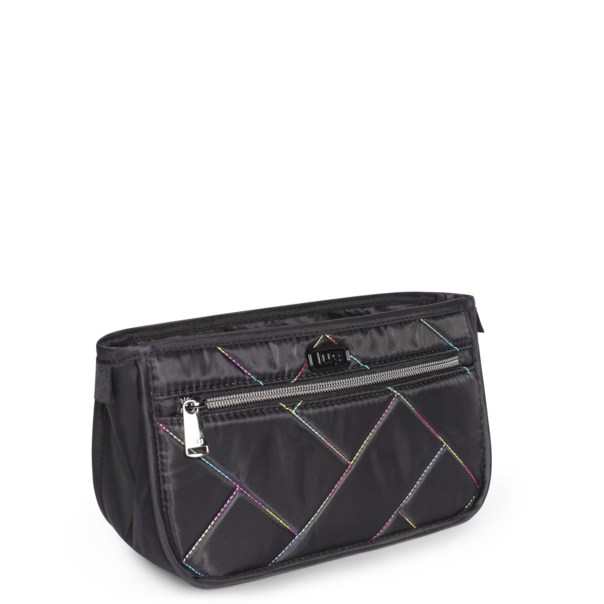Parasail Cosmetic Case - BLACK RAINBOW STITCH - Parasail_BlackRainbowStitch_02