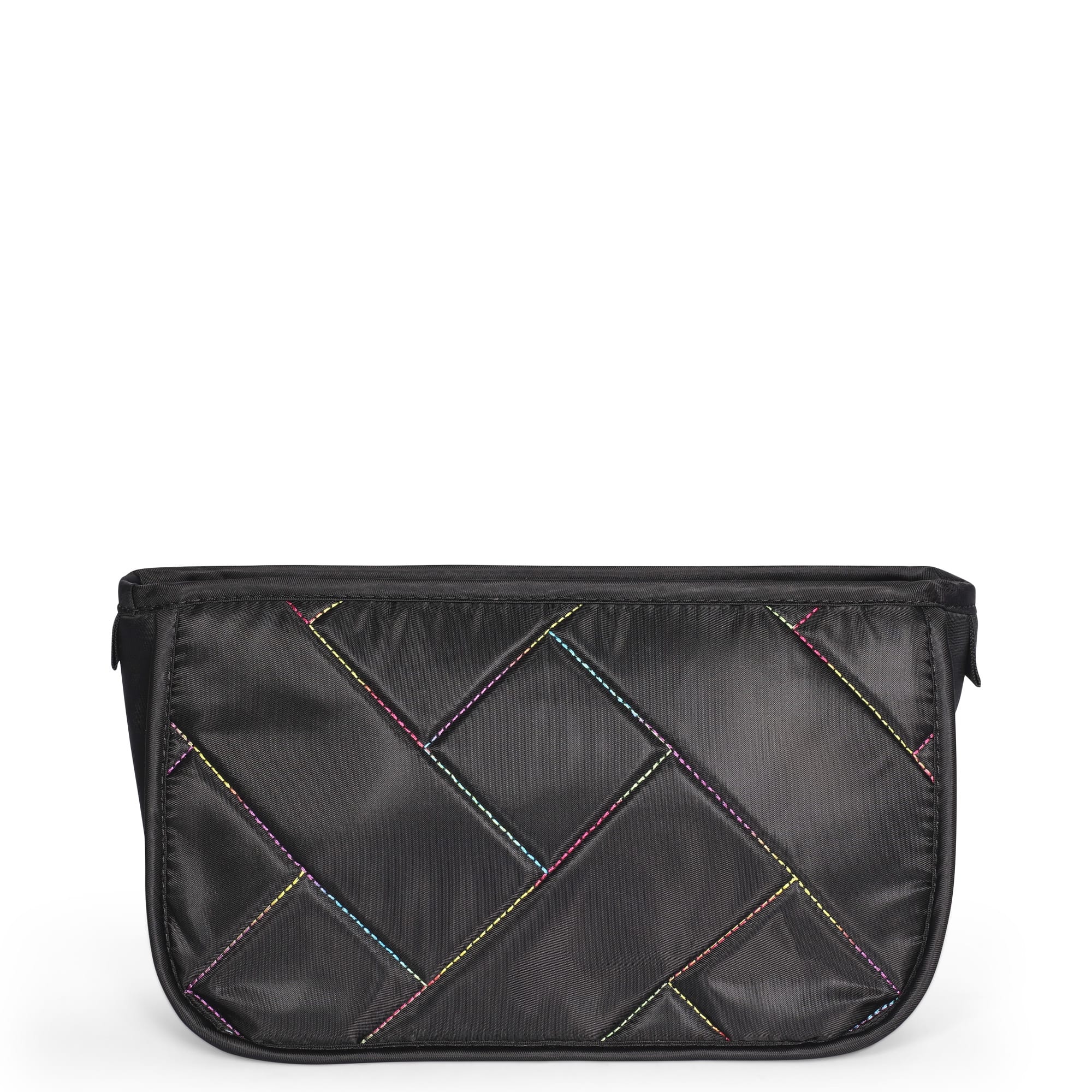 Parasail Cosmetic Case - BLACK RAINBOW STITCH - Parasail_BlackRainbowStitch_04
