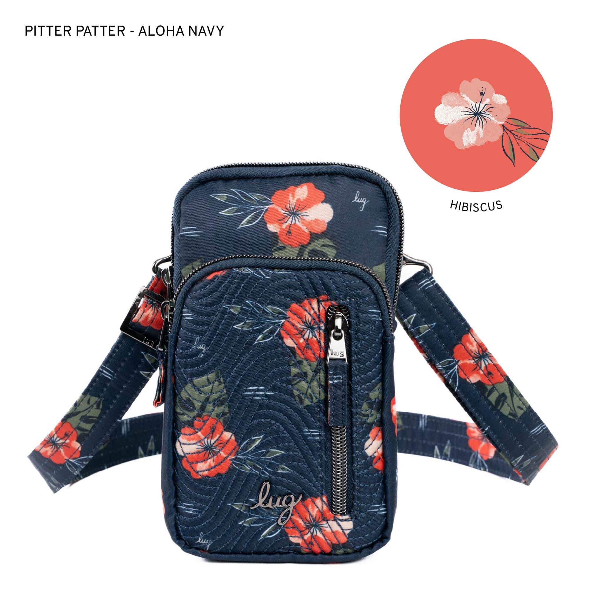 Pitter Patter Crossbody Bag - ALOHA NAVY - PitterPatter_AlohaNavy