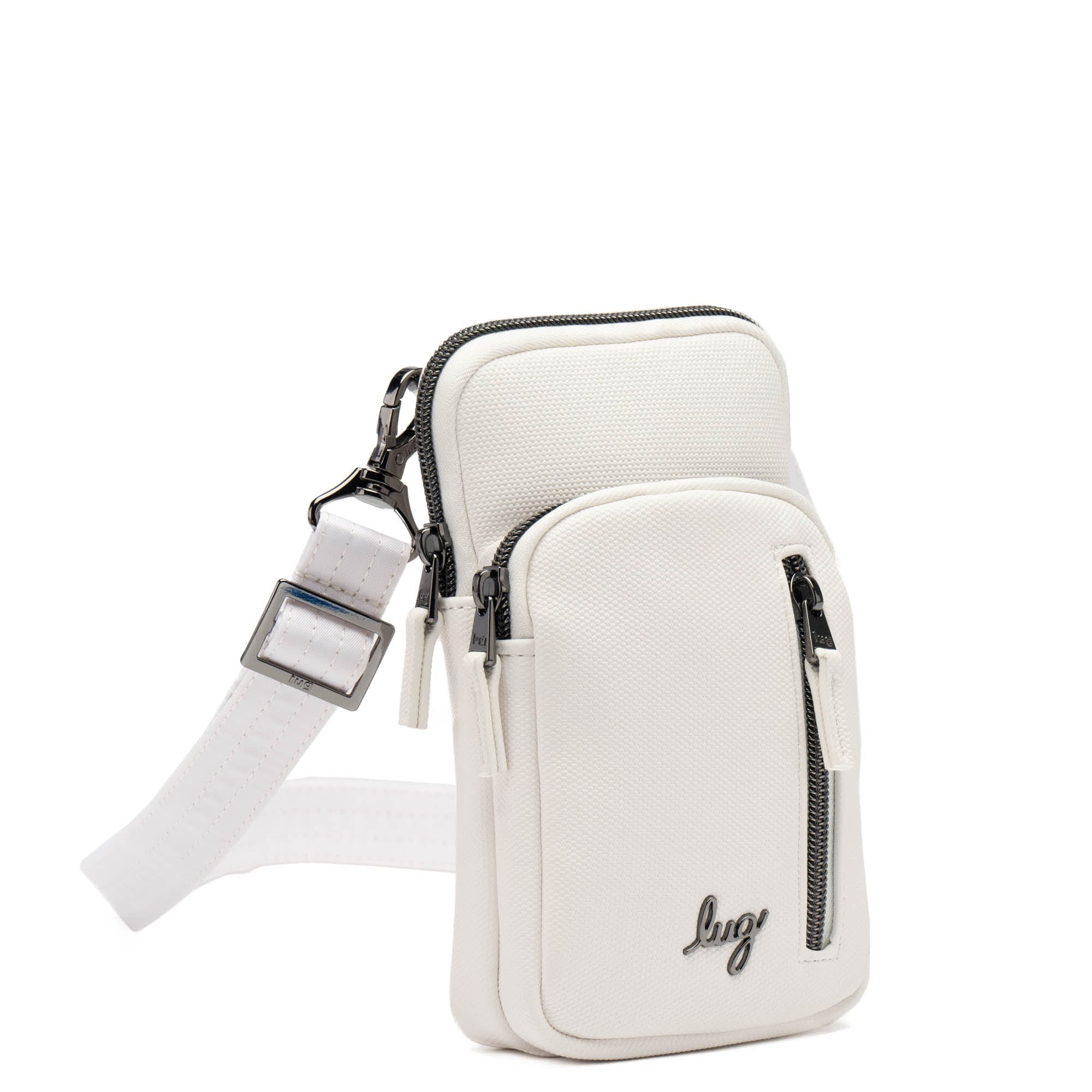 Pitter Patter Matte Luxe VL Crossbody Bag - PEARL WHITE - PitterPatter_MatteLuxe_PearlWhite_02