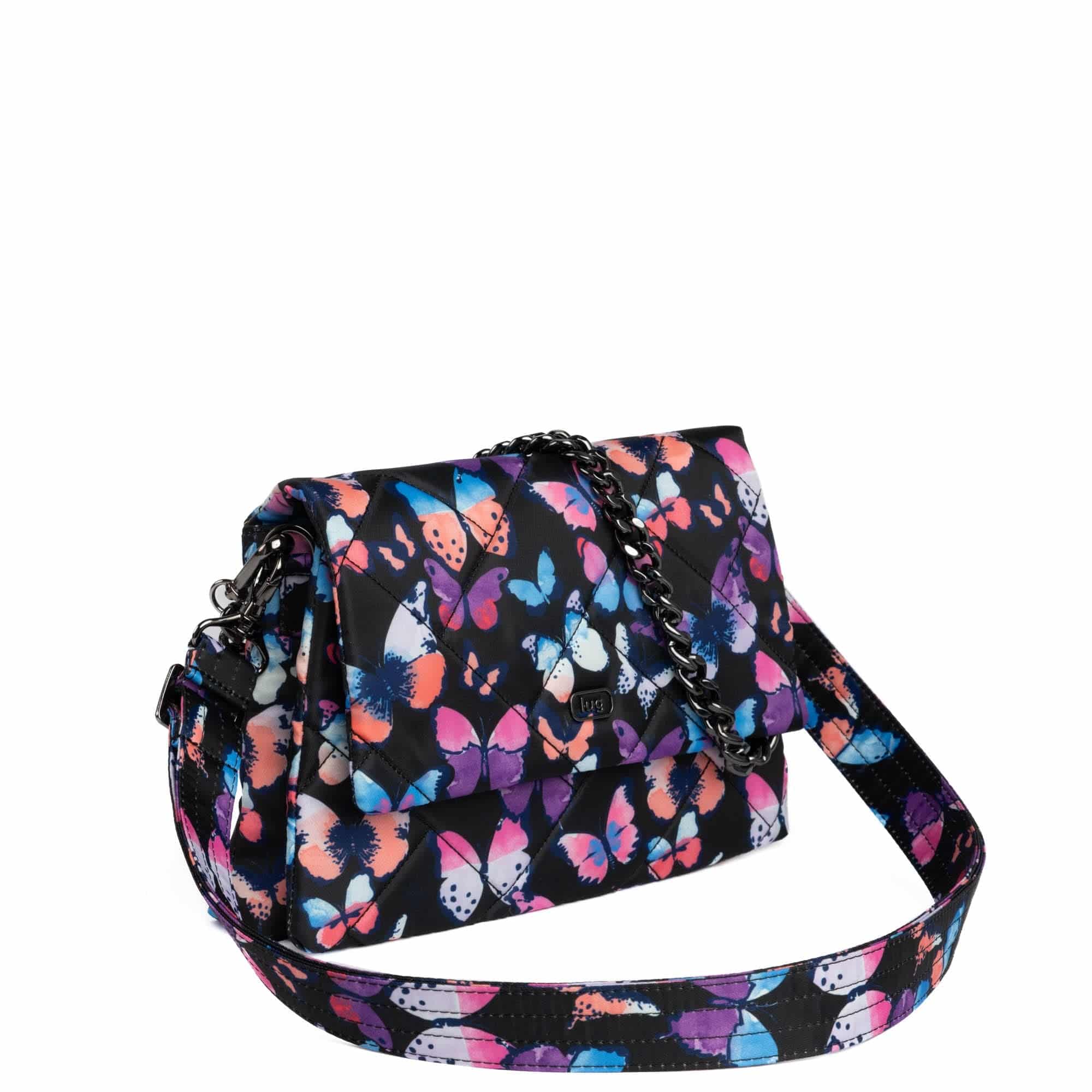 Plié Crossbody Bag - WATERCOLOR BUTTERFLIES - Plie_WatercolourButterflies_02
