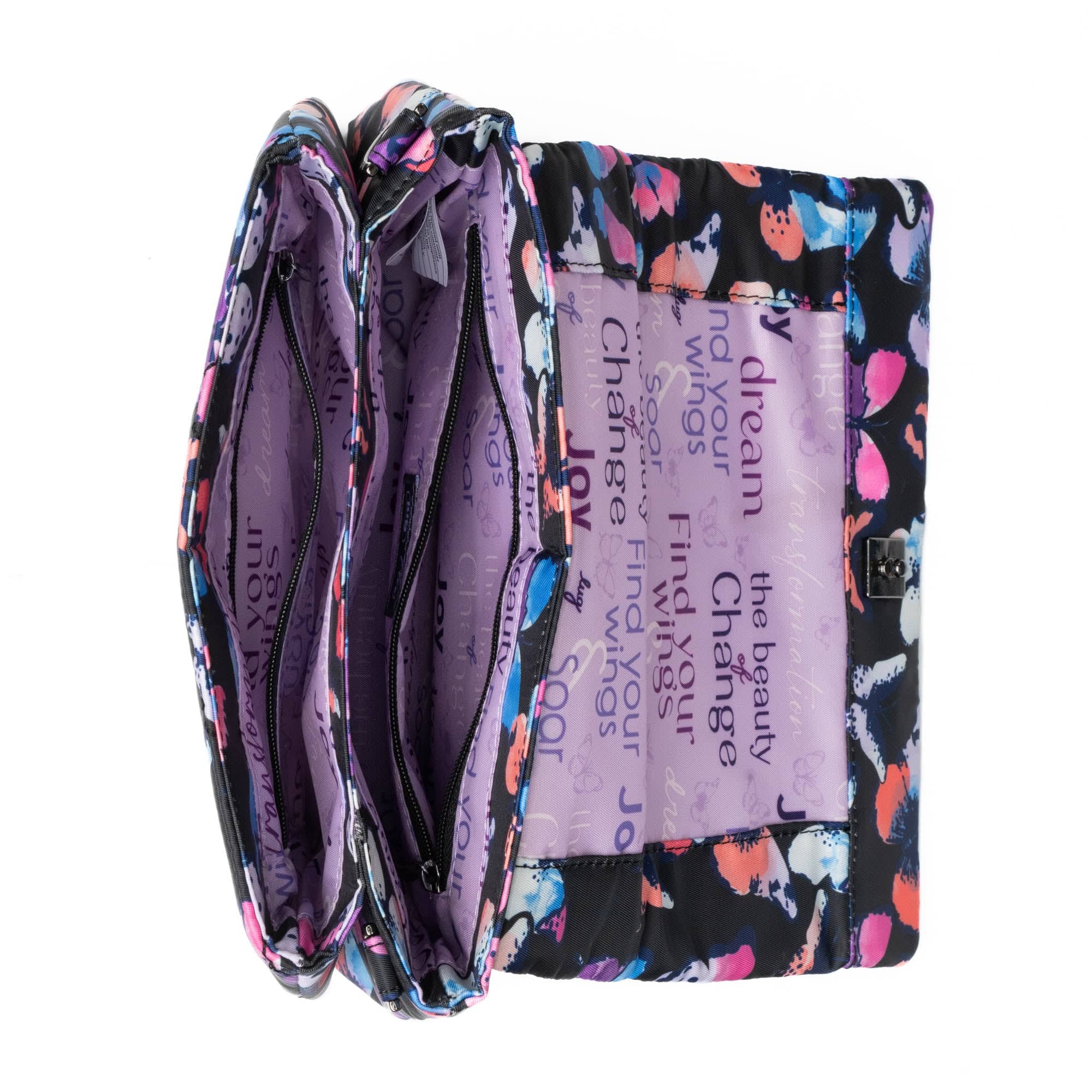 Plié Crossbody Bag - WATERCOLOR BUTTERFLIES - Plie_WatercolourButterflies_05