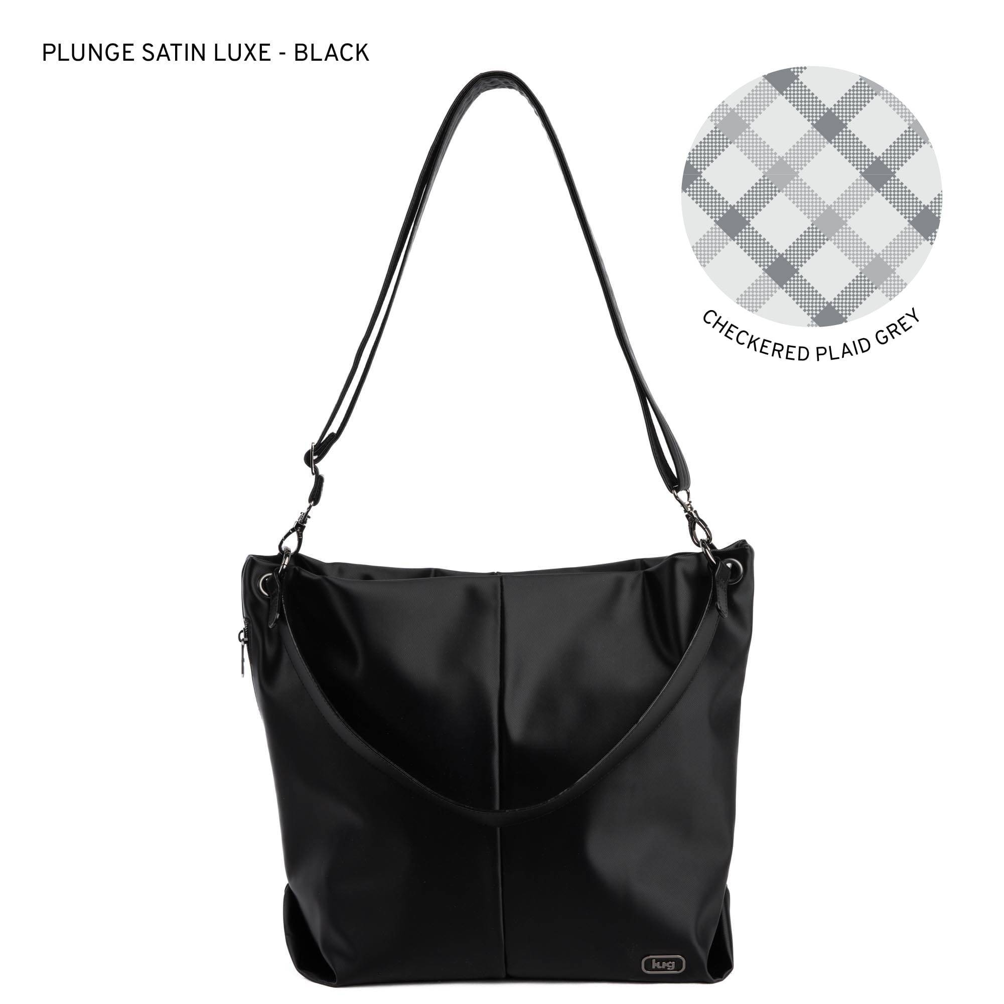 Plunge Satin Luxe VL Carry-All Crossbody Bag - BLACK - Plunge_SatinLuxe_Black
