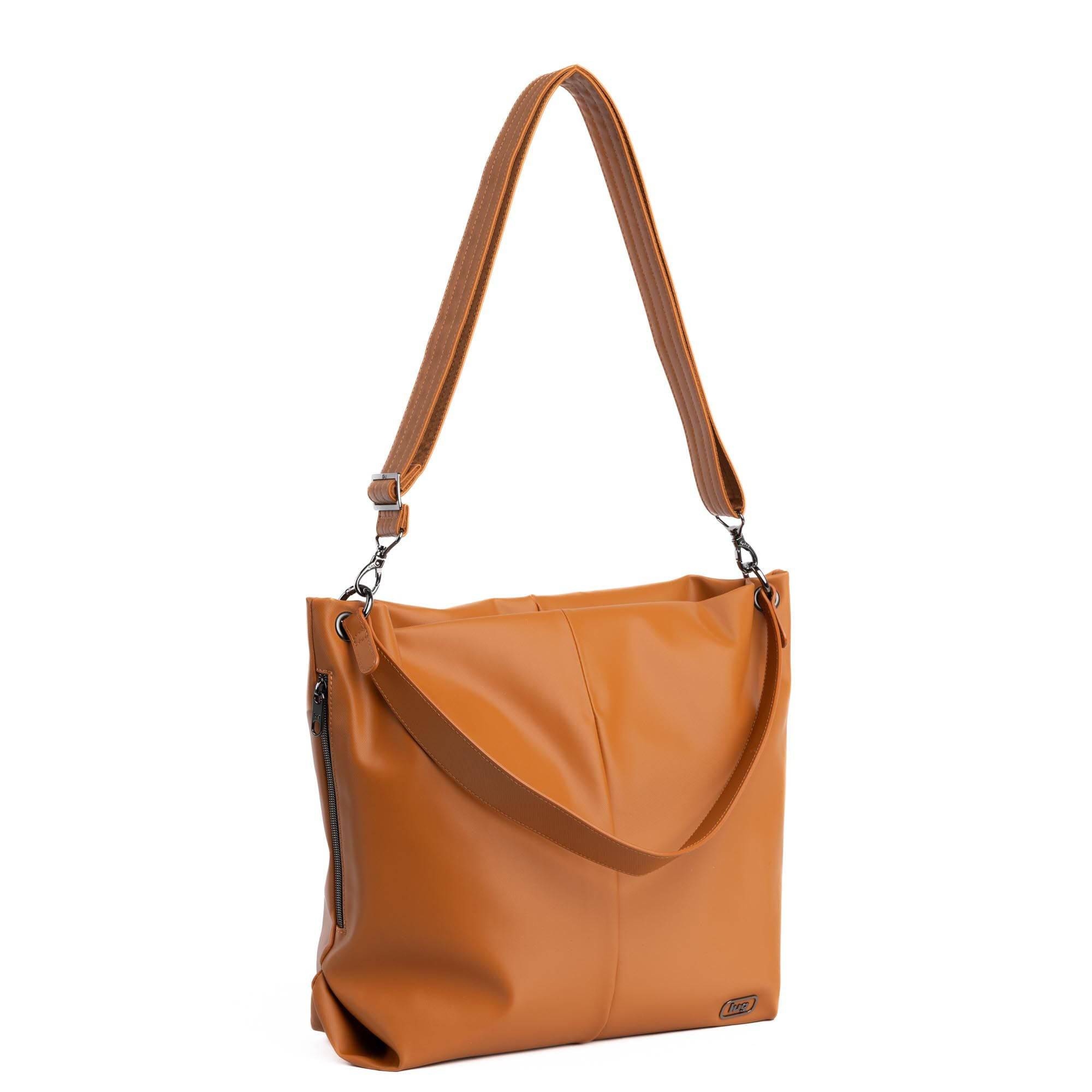 Plunge Satin Luxe VL Carry-All Crossbody Bag - CAPPUCCINO - Plunge_SatinLuxe_Cappuccino_02