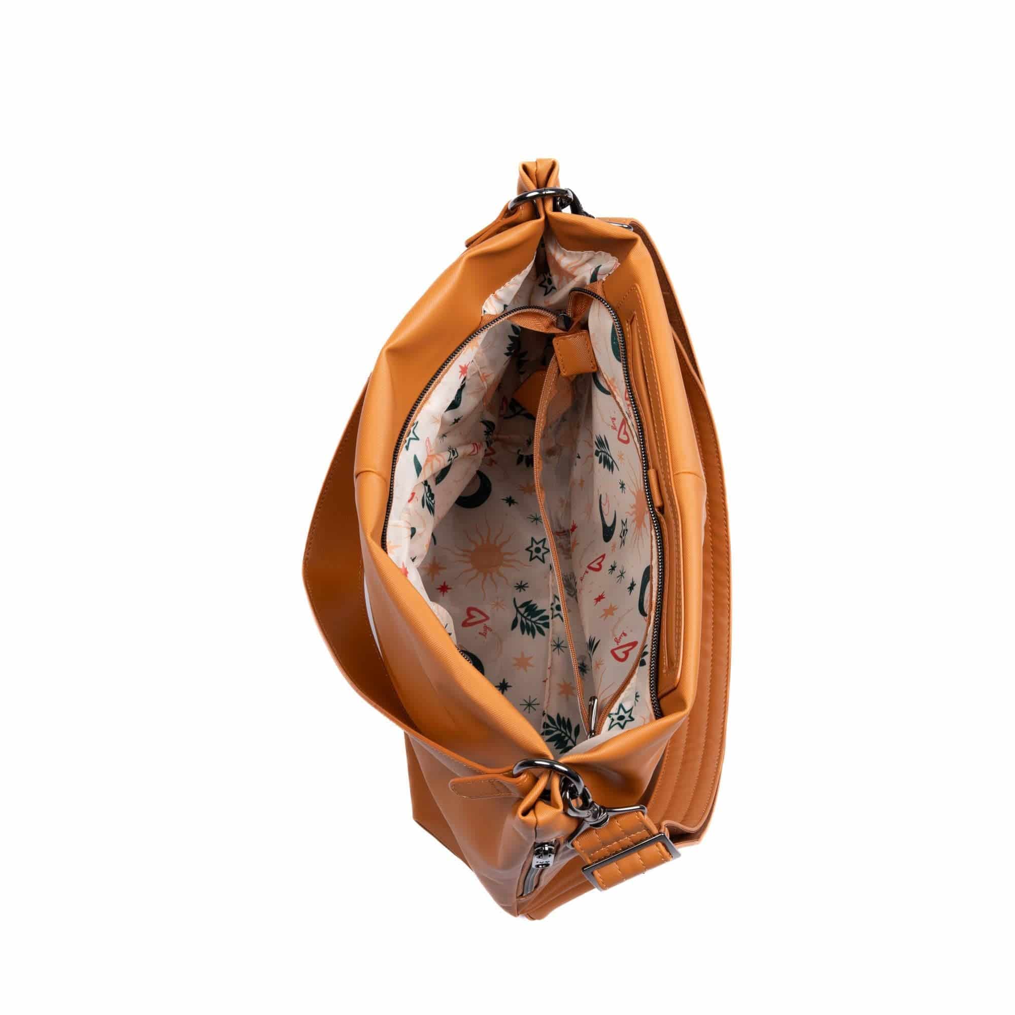 Plunge Satin Luxe VL Carry-All Crossbody Bag - CAPPUCCINO - Plunge_SatinLuxe_Cappuccino_05