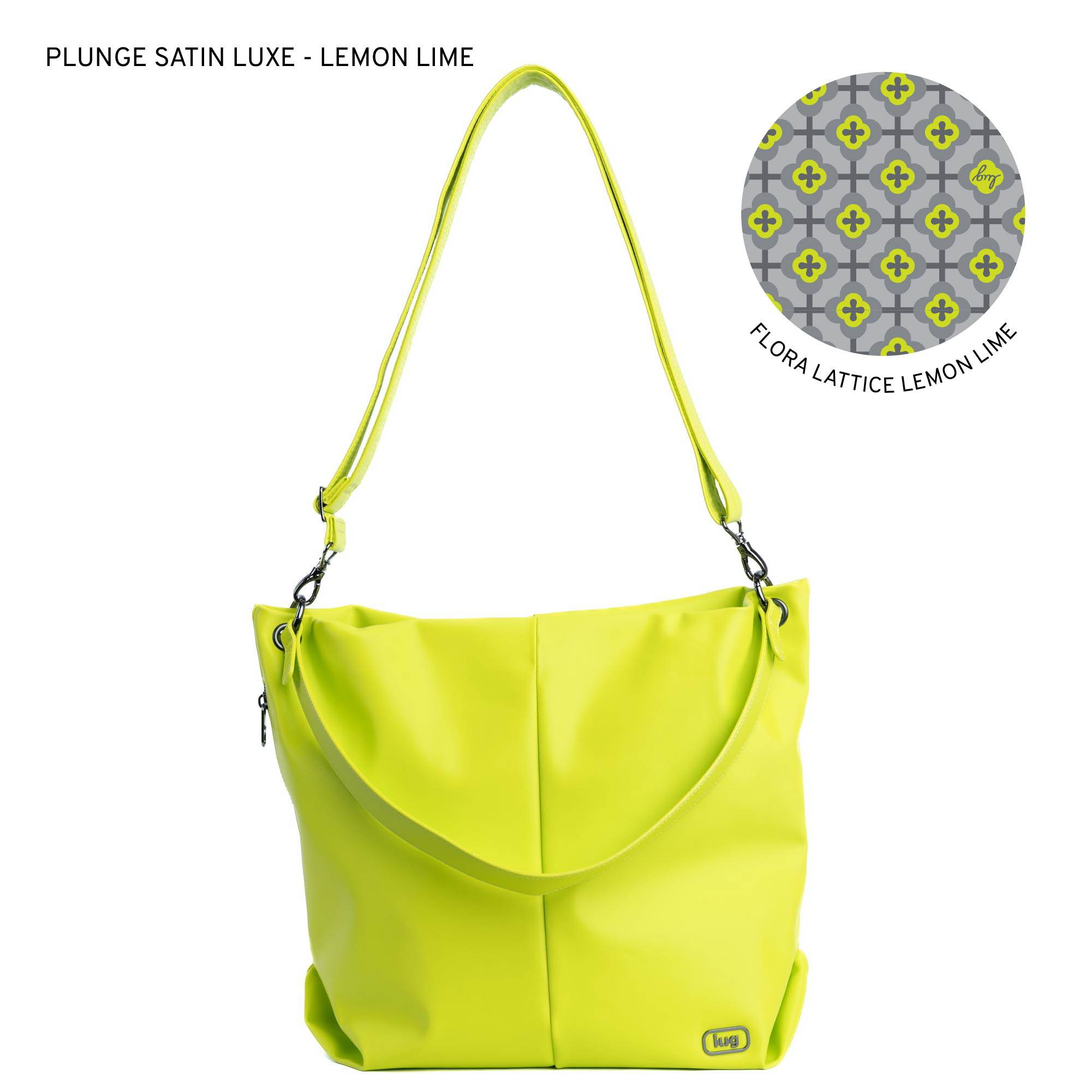 Plunge Satin Luxe VL Carry-All Crossbody Bag - LEMON LIME - Plunge_SatinLuxe_LemonLime