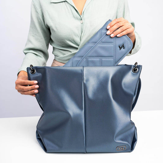 Plunge Satin Luxe VL Carry-All Crossbody Bag - - Plunge_SatinLuxe_Lifestyle_01