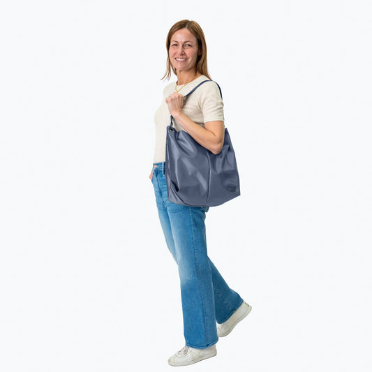 Plunge Satin Luxe VL Carry-All Crossbody Bag - - Plunge_SatinLuxe_Lifestyle_BagProportions_01