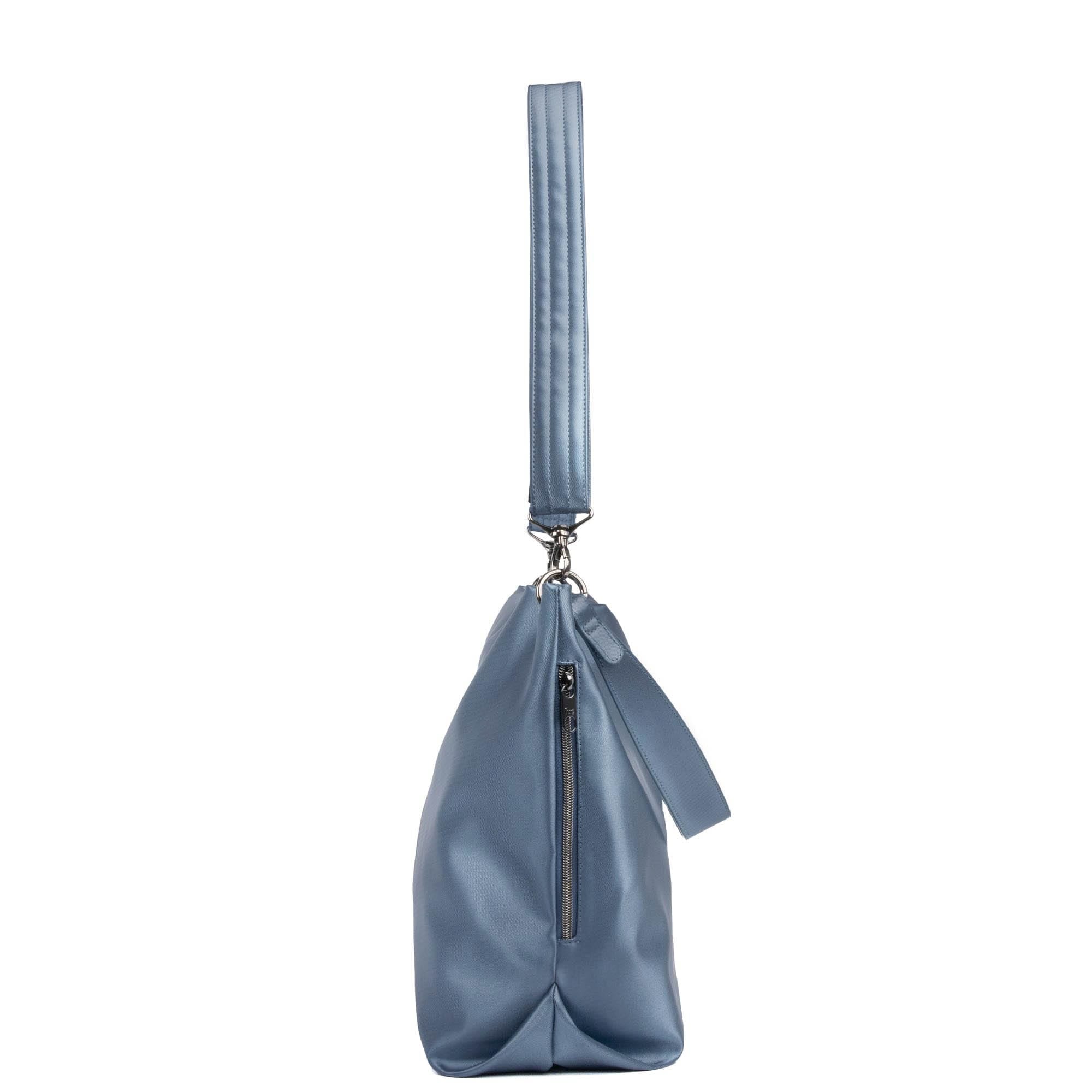 Plunge Satin Luxe VL Carry-All Crossbody Bag - METALLIC BLUE MOON - Plunge_SatinLuxe_MetallicBlueMoon_03_4cf56a36-d8d1-4f04-900b-ad46226cadd4