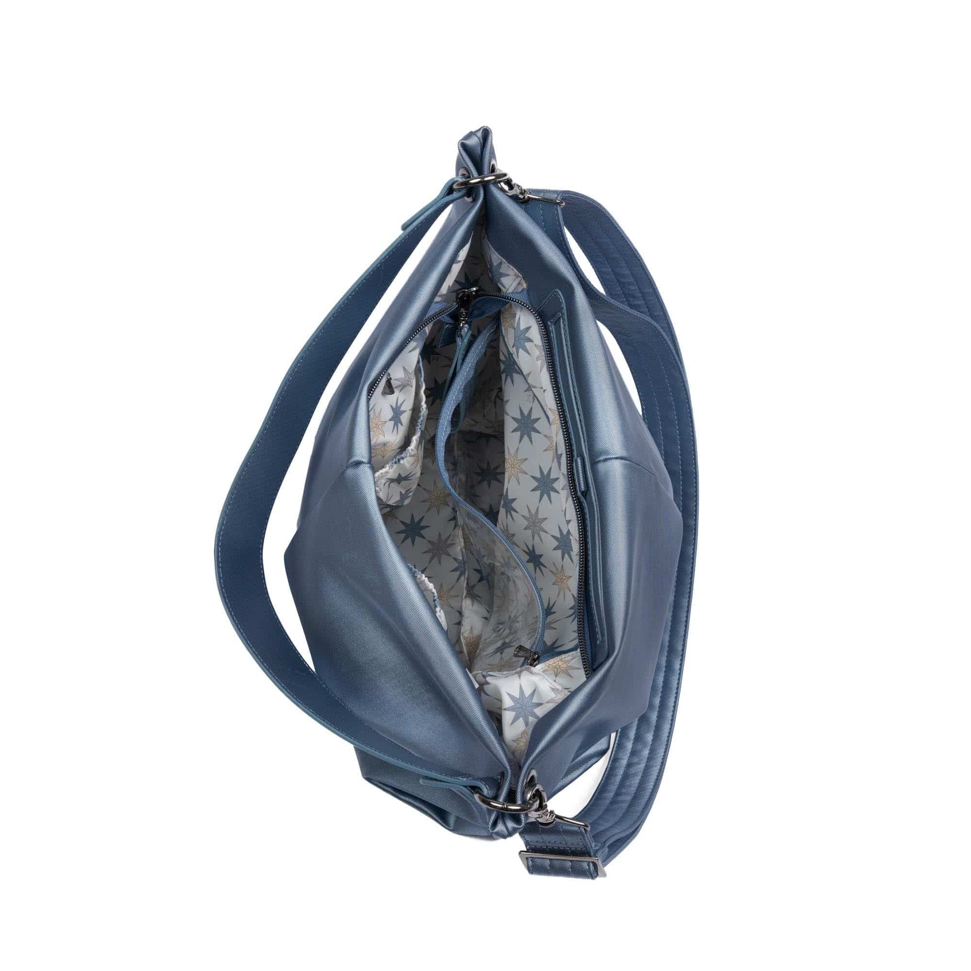 Plunge Satin Luxe VL Carry-All Crossbody Bag - METALLIC BLUE MOON - Plunge_SatinLuxe_MetallicBlueMoon_05