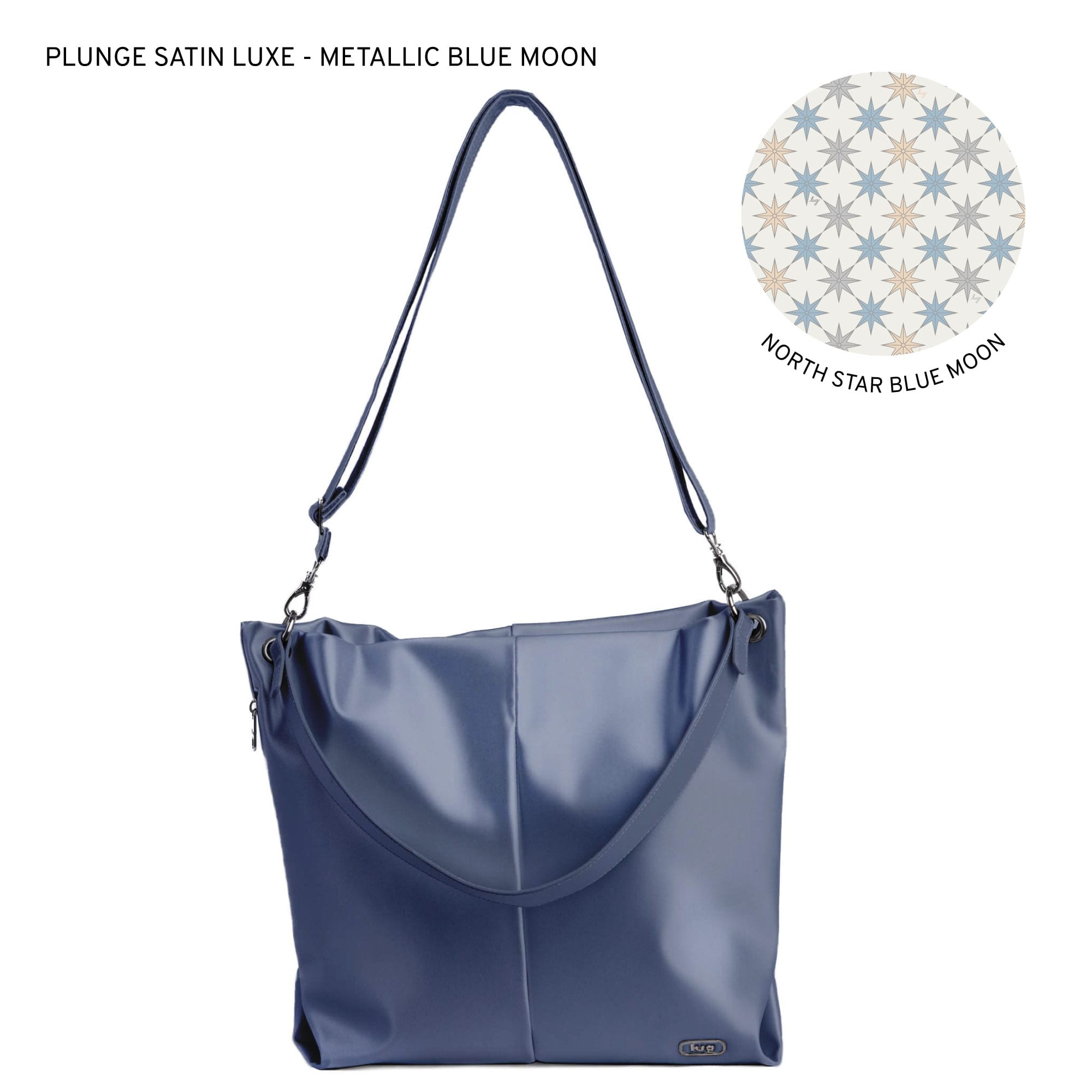 Plunge Satin Luxe VL Carry-All Crossbody Bag - METALLIC BLUE MOON - Plunge_SatinLuxe_MetallicBlueMoon_750ed70a-046b-4c2a-ae88-c41d29d4f506