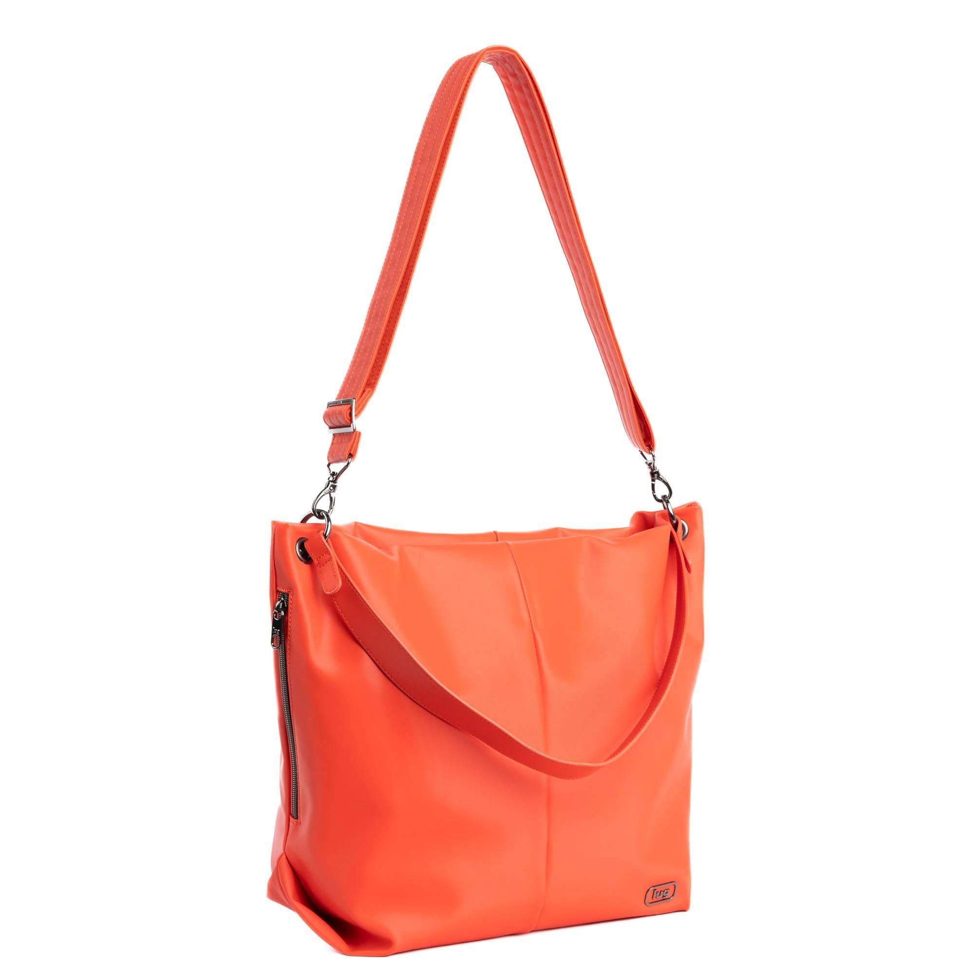 Plunge Satin Luxe VL Carry-All Crossbody Bag - PAPAYA - Plunge_SatinLuxe_Papaya_02
