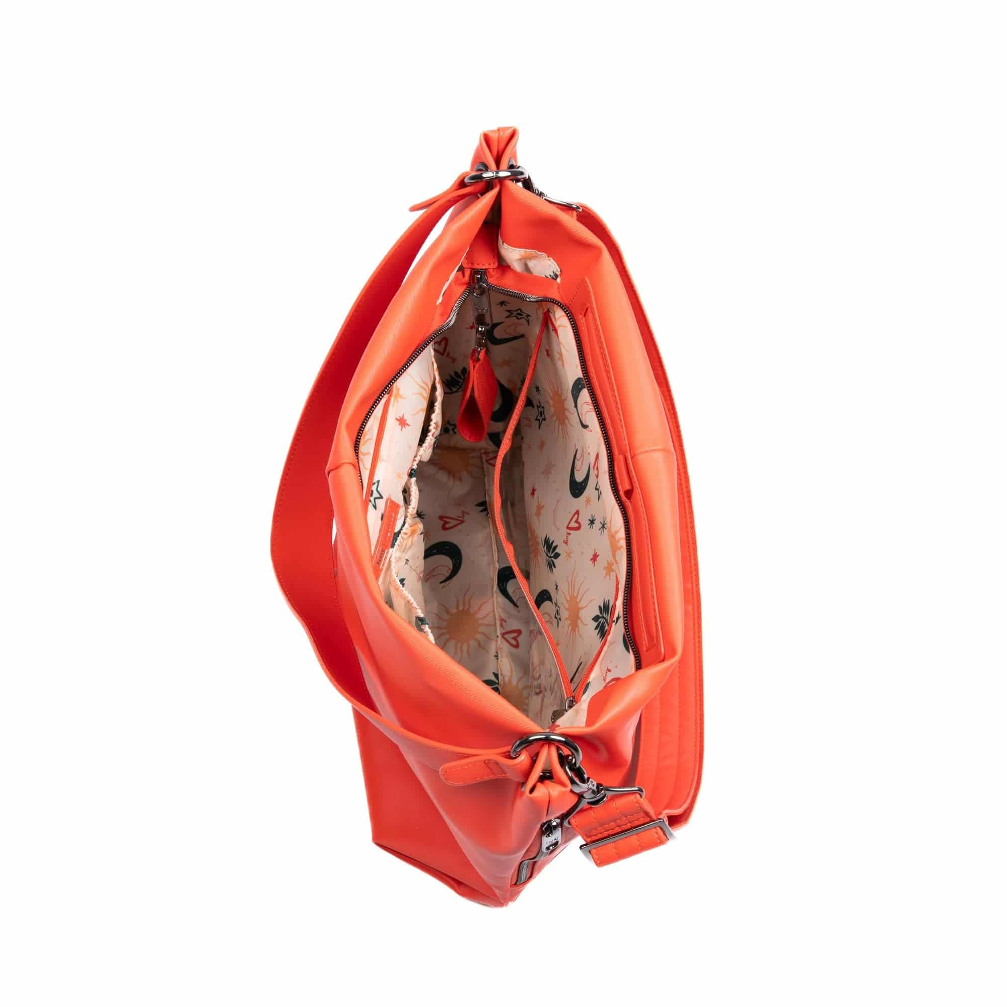 Plunge Satin Luxe VL Carry-All Crossbody Bag - PAPAYA - Plunge_SatinLuxe_Papaya_05