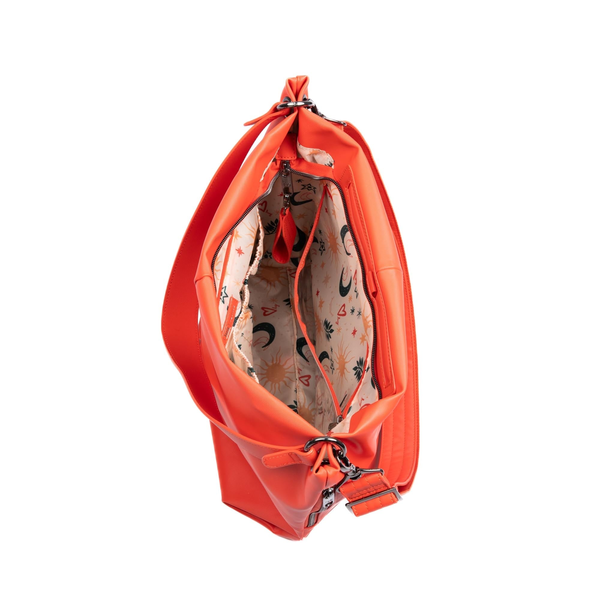 Plunge Satin Luxe VL Carry-All Crossbody Bag - PAPAYA - Plunge_SatinLuxe_Papaya_05_bccf0c96-3826-4684-b81d-af38afab711b