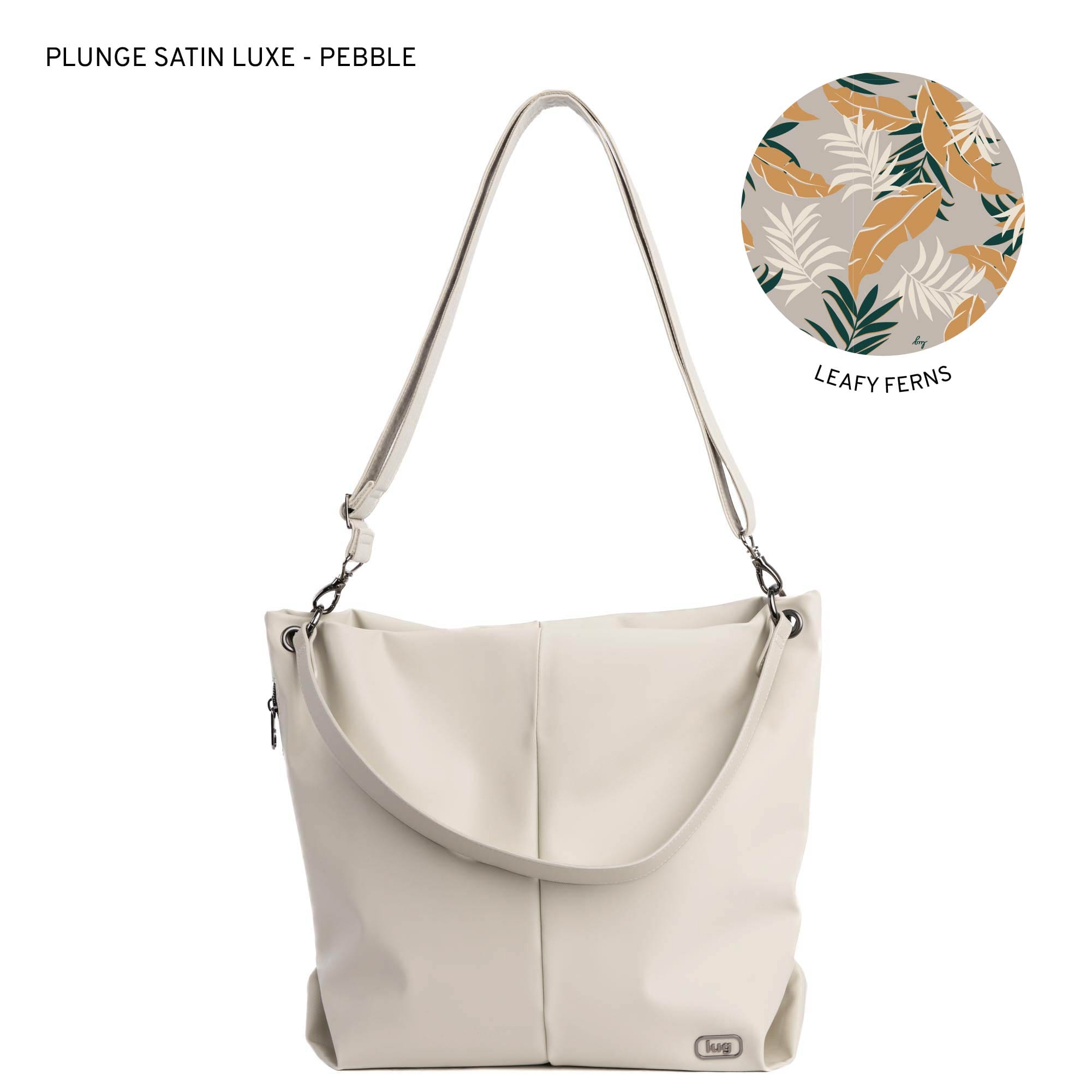 Plunge Satin Luxe VL Carry-All Crossbody Bag - PEBBLE - Plunge_SatinLuxe_Pebble_62a17079-9c40-4bc4-a14a-85197ae90b48