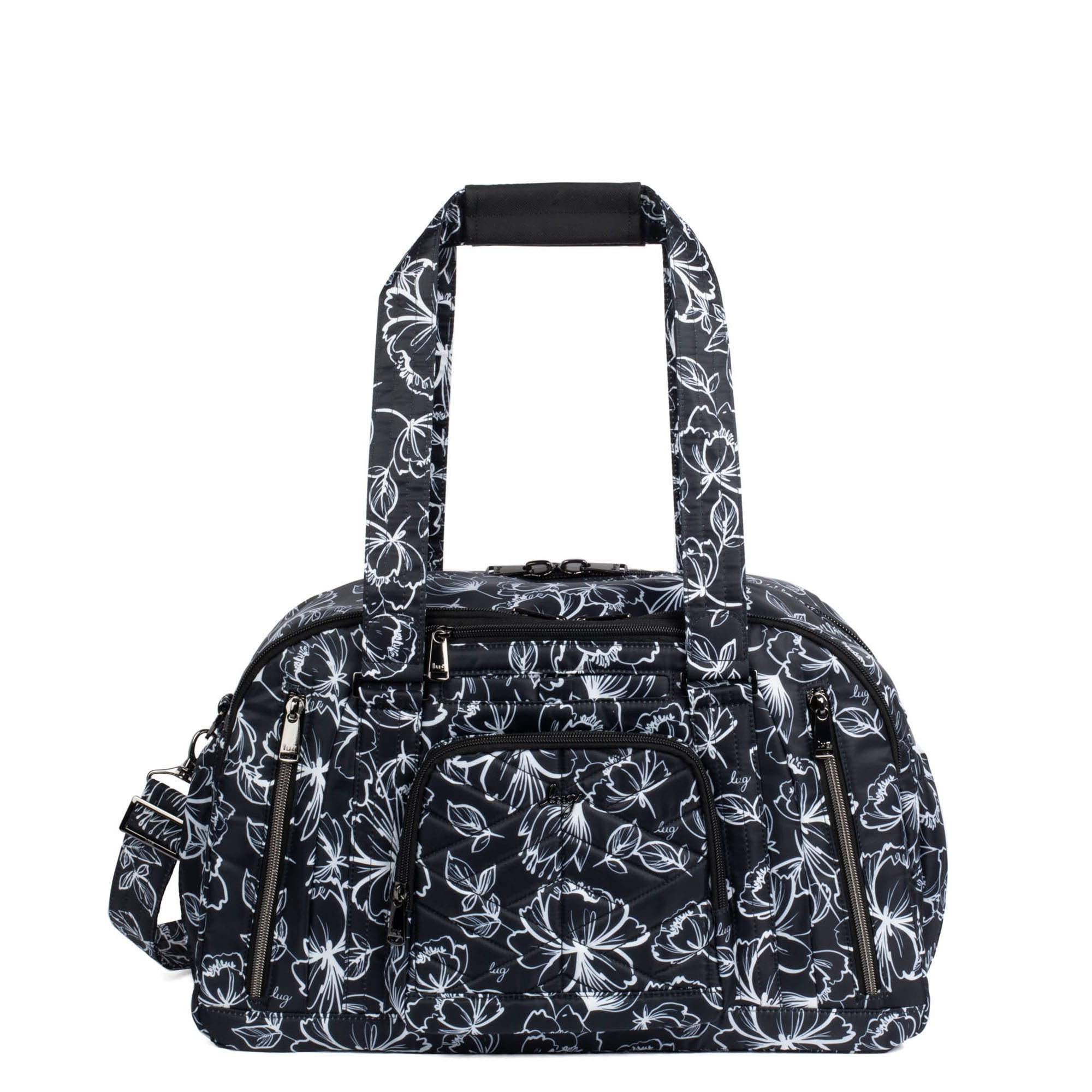 Propeller 2 Overnight Bag - OUTLINE FLORAL BLACK - Propeller2_OutlineFloralBlack_01