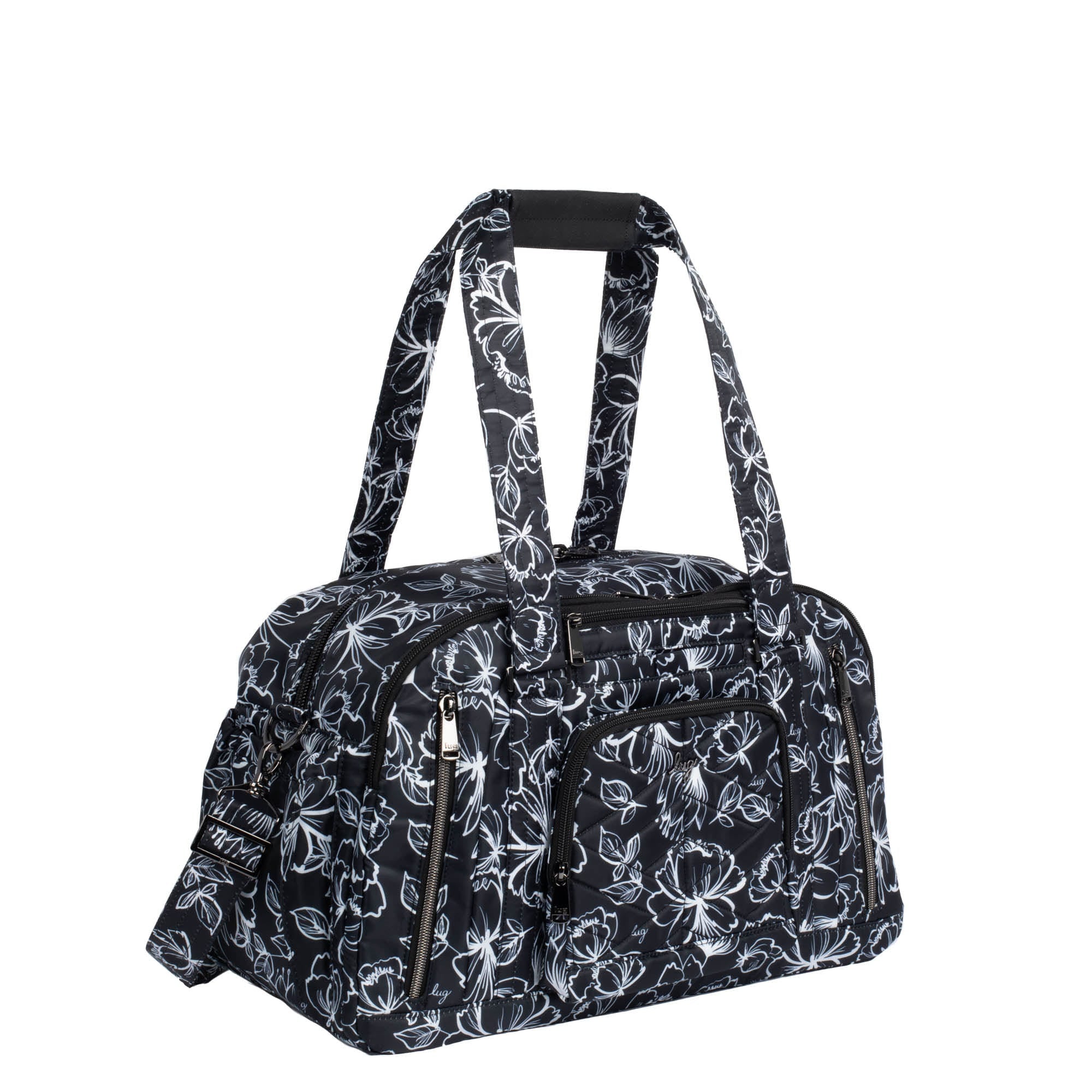 Propeller 2 Overnight Bag - OUTLINE FLORAL BLACK - Propeller2_OutlineFloralBlack_02
