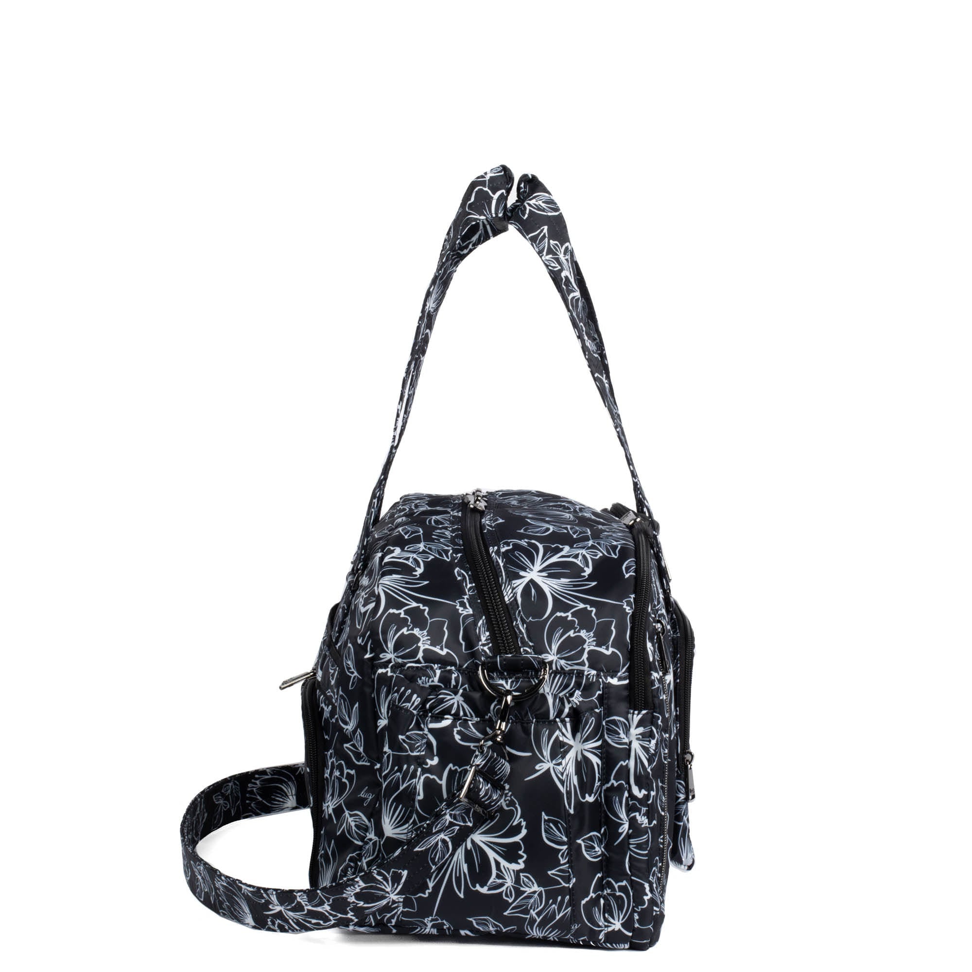 Propeller 2 Overnight Bag - OUTLINE FLORAL BLACK - Propeller2_OutlineFloralBlack_03