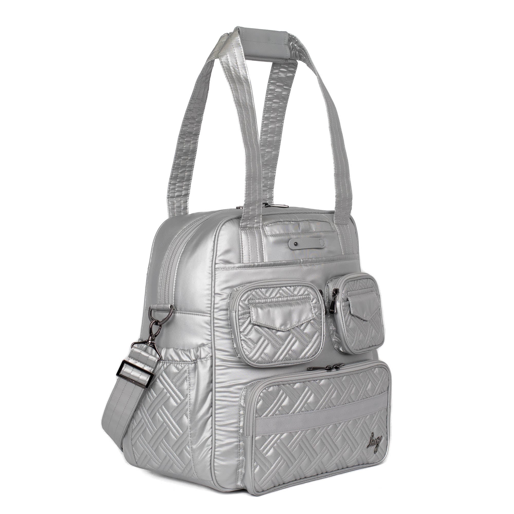 Puddle Jumper LE Convertible Tote Bag - METALLIC SILVER - PuddleJumperLE_MetallicSilver_02_s38x1p