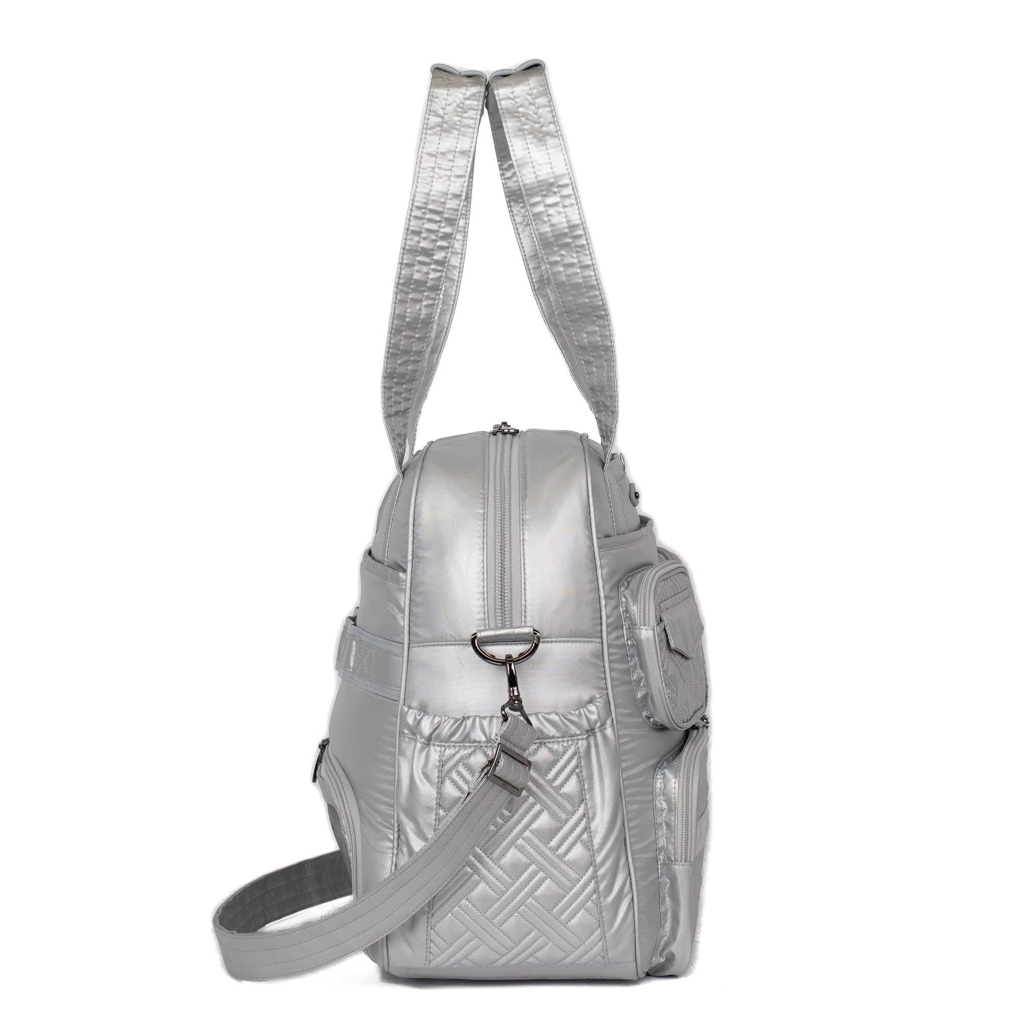 Puddle Jumper LE Convertible Tote Bag - METALLIC SILVER - PuddleJumperLE_MetallicSilver_03