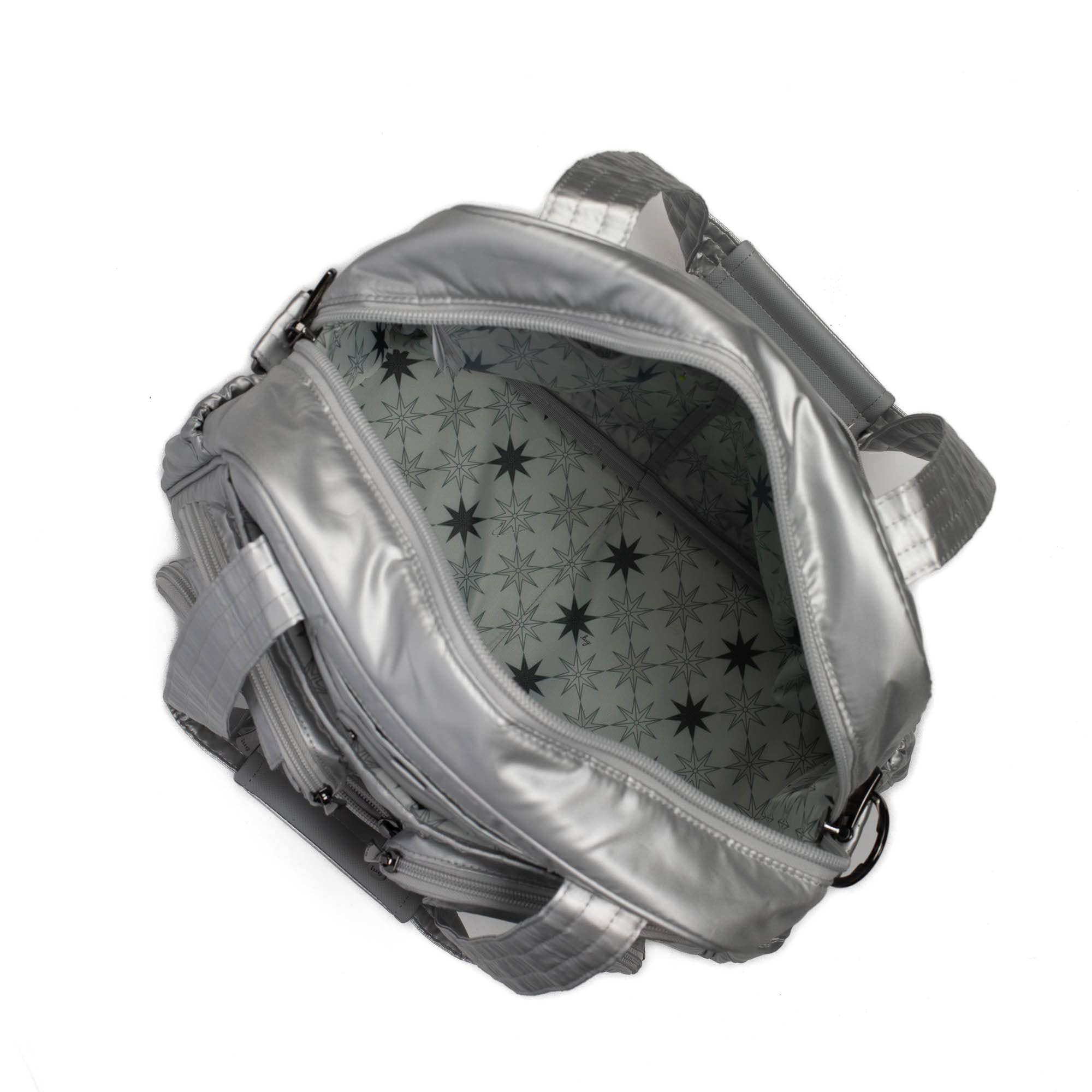 Puddle Jumper LE Convertible Tote Bag - METALLIC SILVER - PuddleJumperLE_MetallicSilver_05