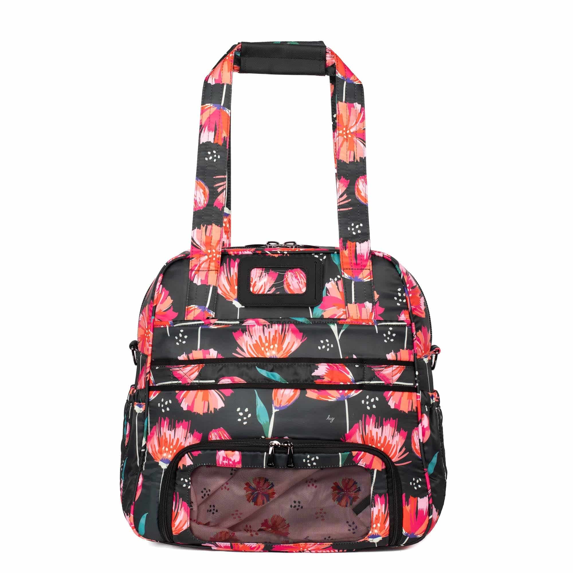 Puddle Jumper LE Convertible Tote Bag - POMPOM FLORAL BLACK - PuddleJumperLE_PompomFloralBlack_04