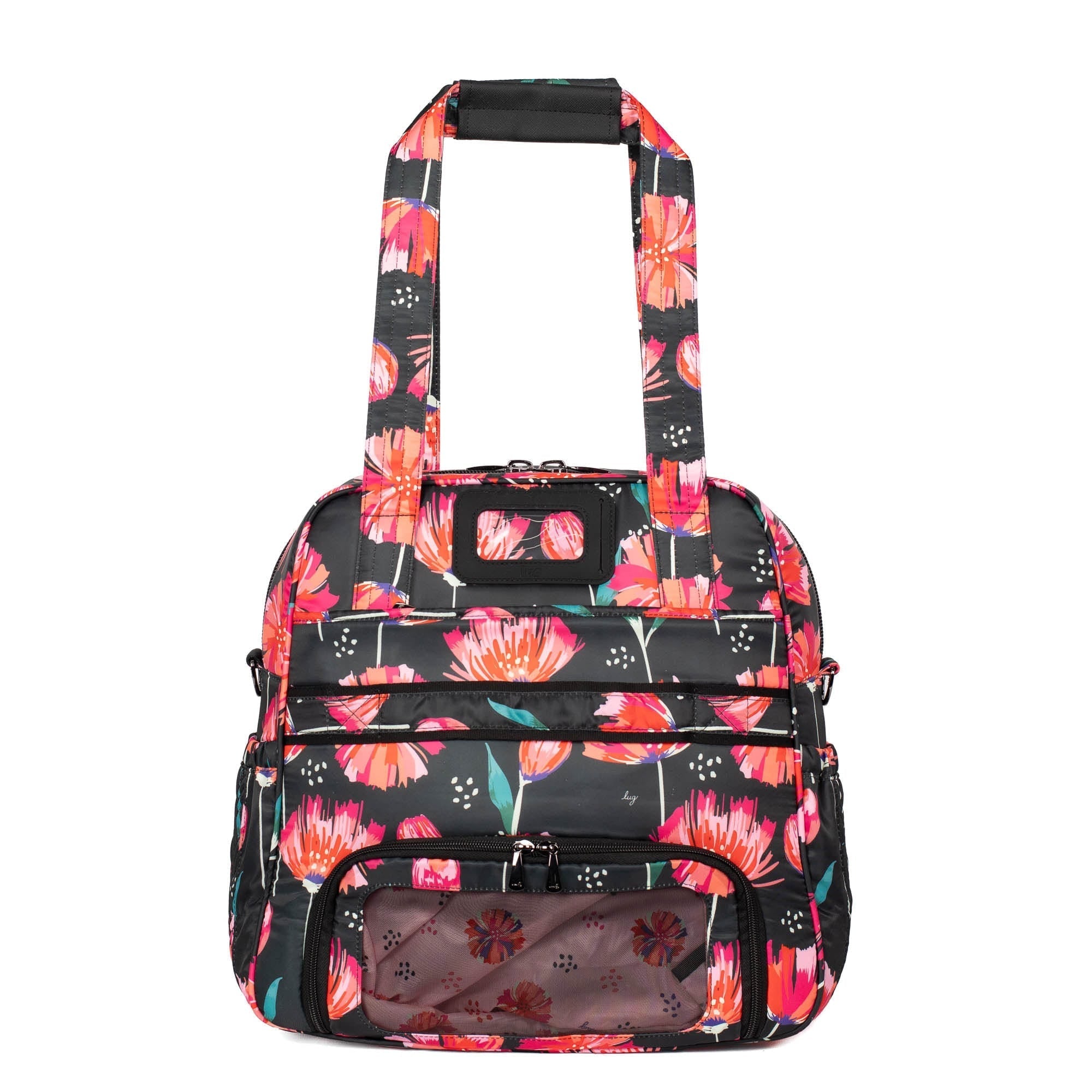 Puddle Jumper LE Convertible Tote Bag - POMPOM FLORAL BLACK - PuddleJumperLE_PompomFloralBlack_04_gwucac