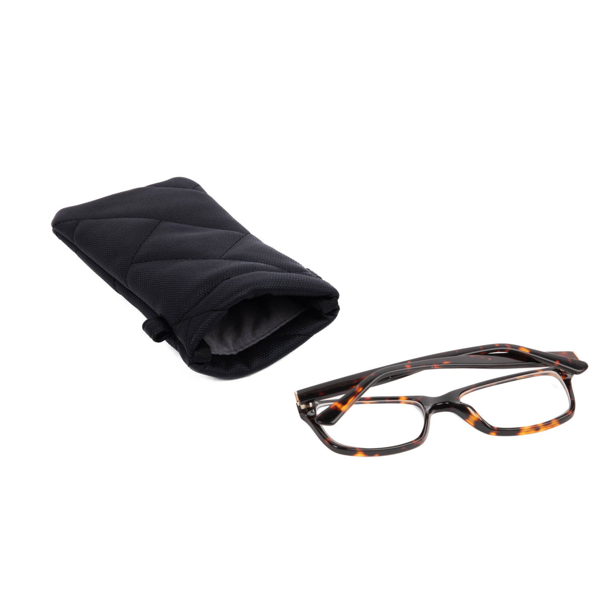 Raft Eyeglass Matte Luxe VL Pouch - BLACK - RaftEyeglassPouch_ML_Black_05