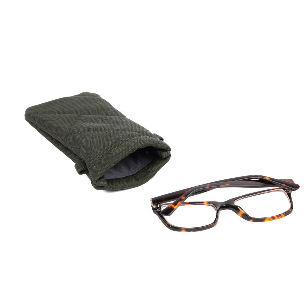 Raft Eyeglass Matte Luxe VL Pouch - OLIVE - RaftEyeglassPouch_ML_Olive_05