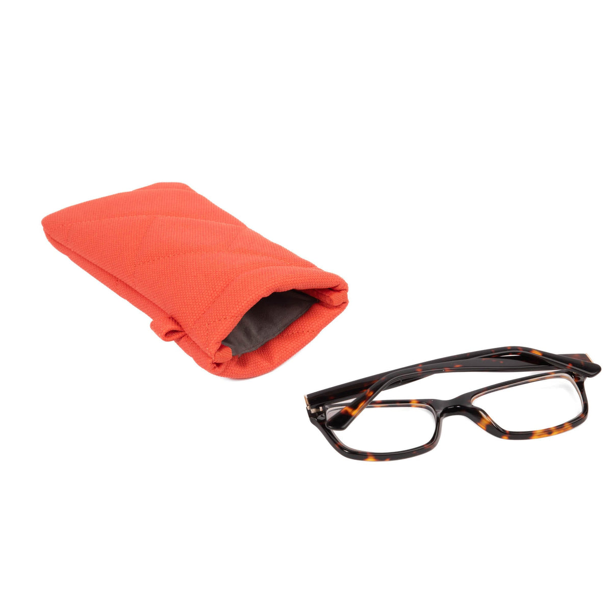 Raft Eyeglass Matte Luxe VL Pouch - PAPAYA ICEPOP - RaftEyeglassPouch_ML_Papaya_05