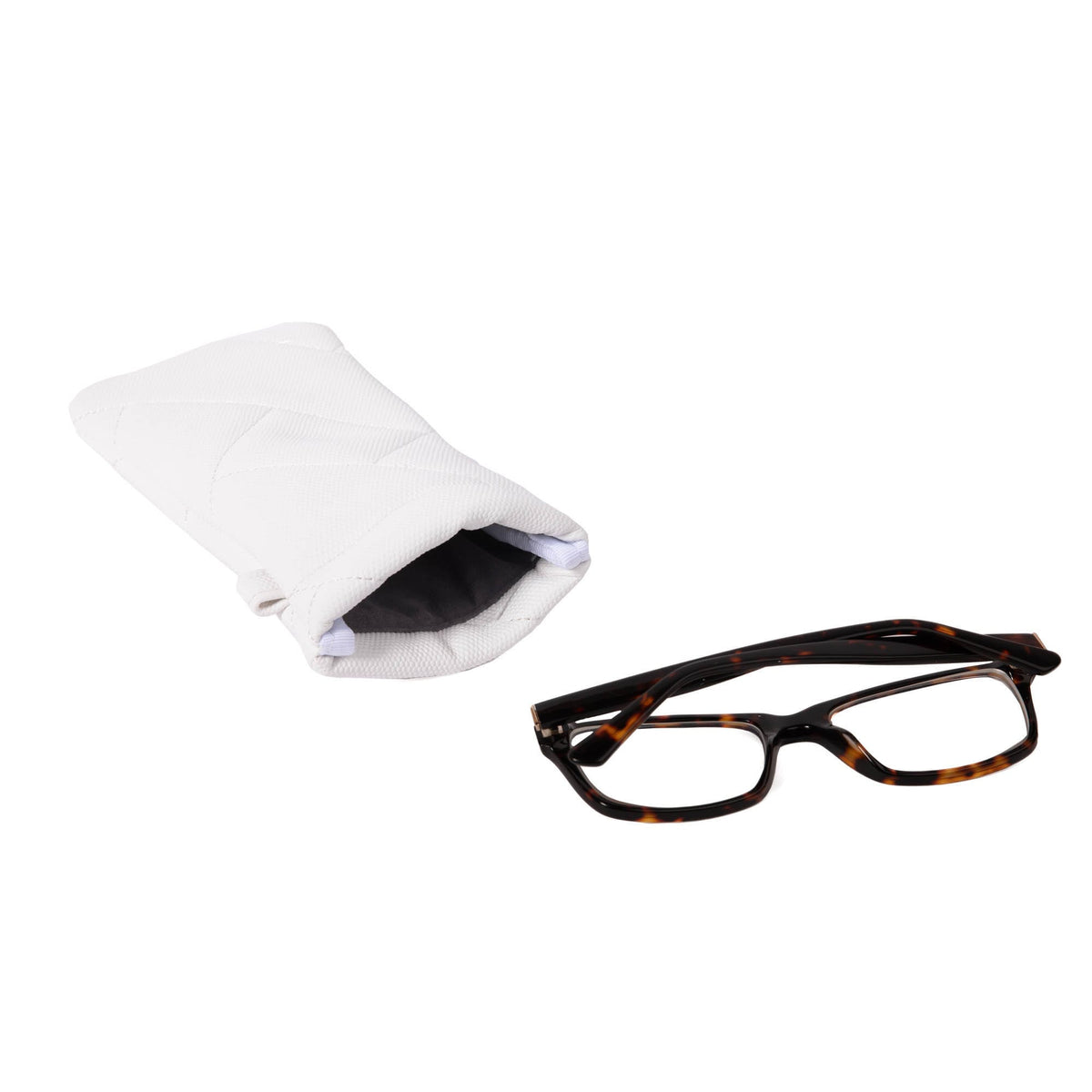 Raft Eyeglass Matte Luxe VL Pouch - WHITE - RaftEyeglassPouch_ML_White_05