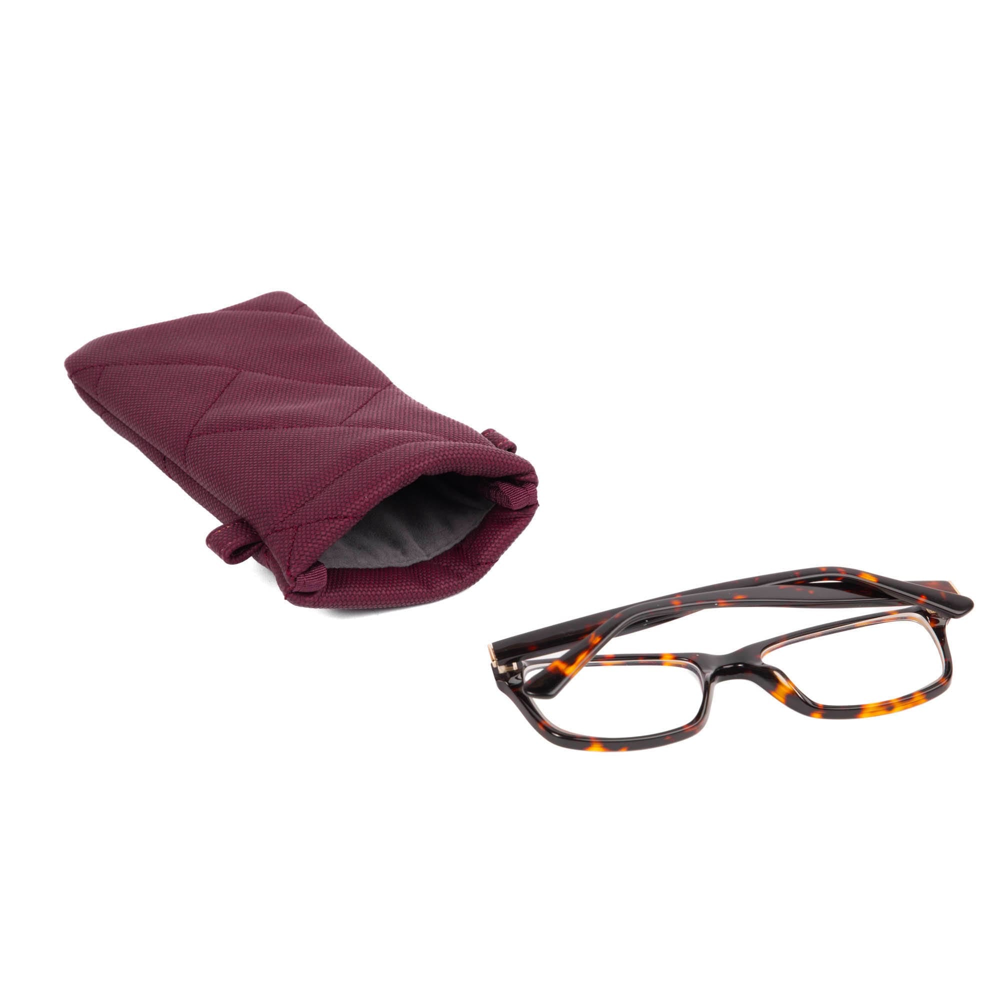 Raft Eyeglass Matte Luxe VL Pouch - WINE - RaftEyeglassPouch_ML_Wine_05
