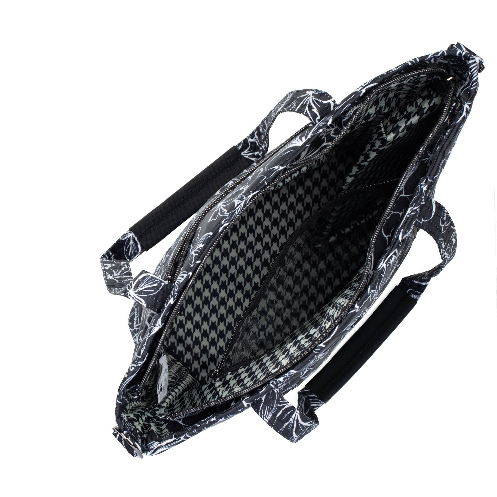 Rally Tote Bag - OUTLINE FLORAL BLACK - Rally_OutlineFloralBlack_05