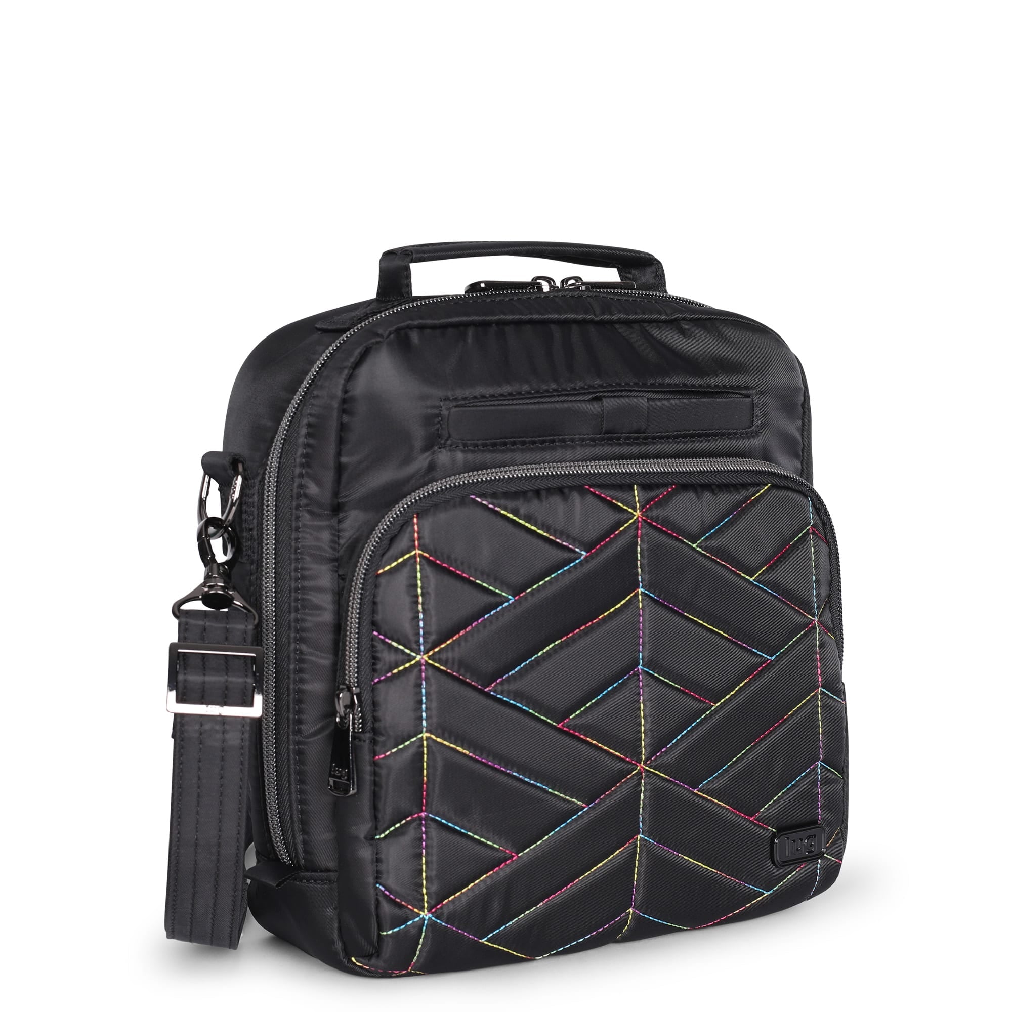 Ranger 2 Crossbody Bag - BLACK RAINBOW STITCH - Ranger2_BlackRainbowStitch_02