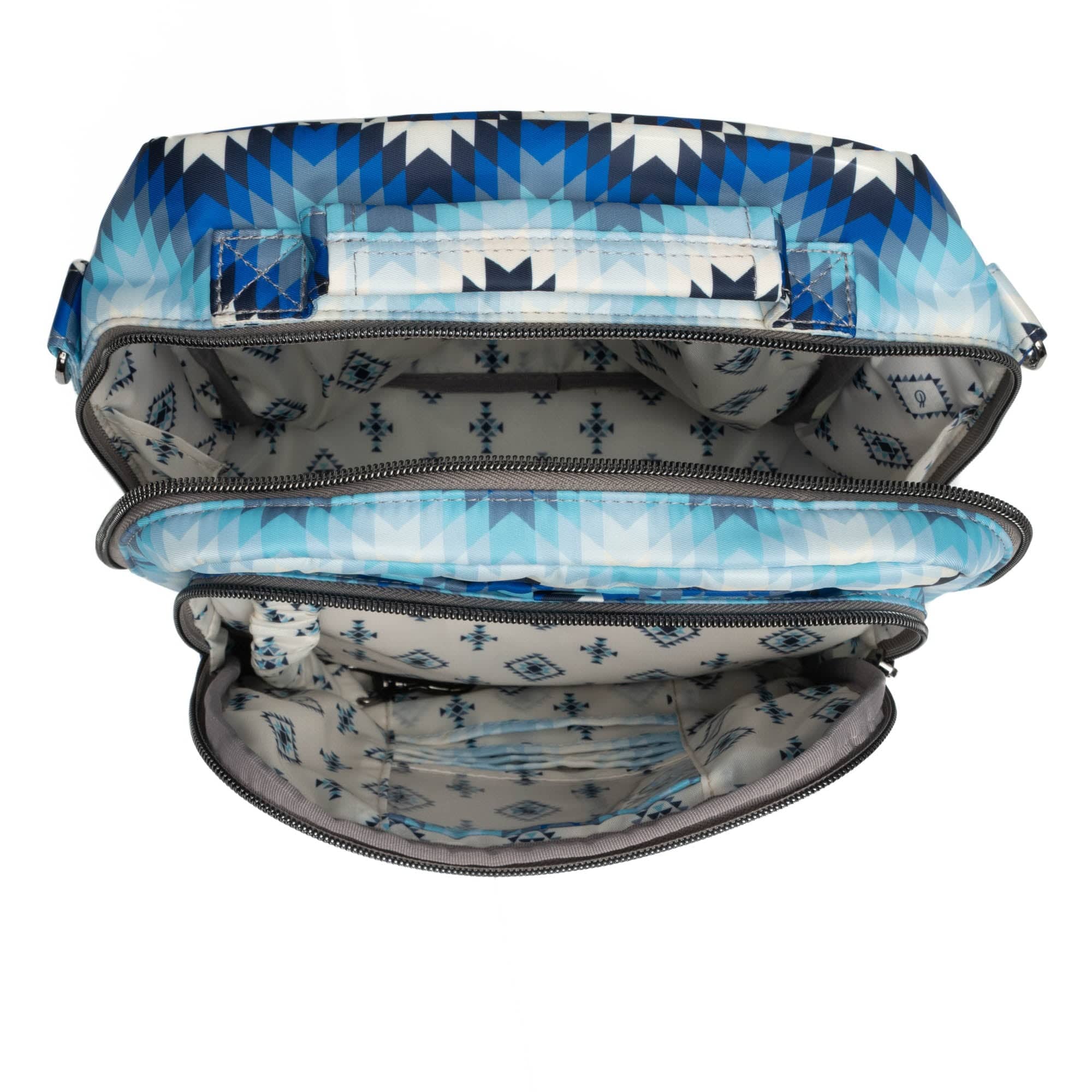 Guild Collection Classic Ranger 2 Crossbody Bag - BARGELLO MOUNTAINS BLUE - RangerMaryD_BargelloMountainsBlue_06