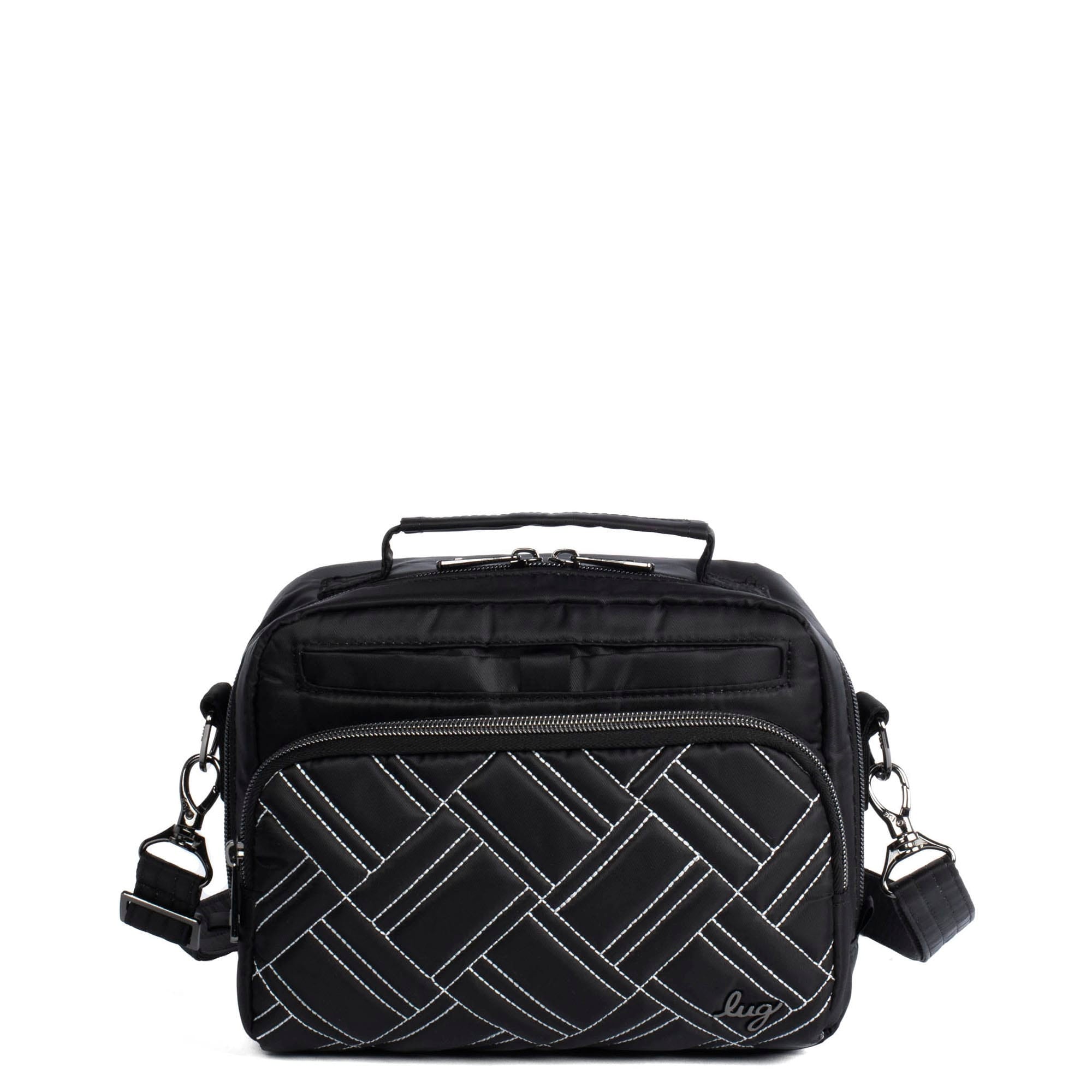 Ranger Mini Crossbody Bag - BLACK SILVER STITCH - RangerMini_BlackwithSilver_01