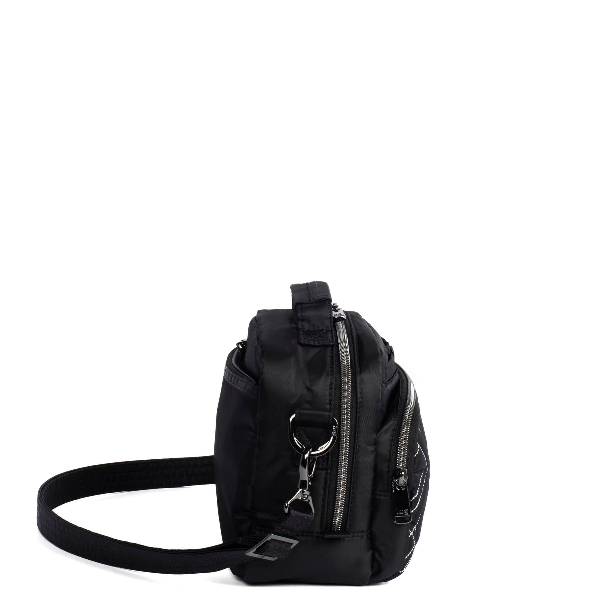 Ranger Mini Crossbody Bag - BLACK SILVER STITCH - RangerMini_BlackwithSilver_03