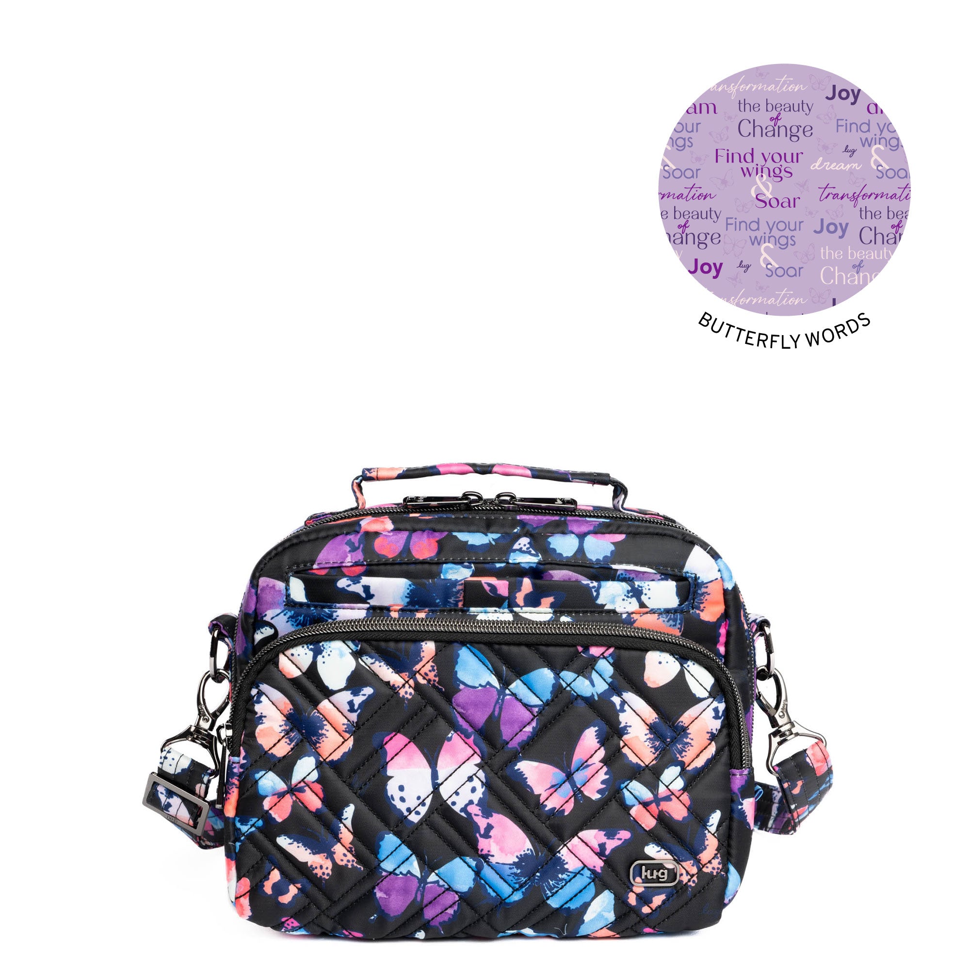 Ranger Mini Crossbody Bag - WATERCOLOR BUTTERFLIES - RangerMini_WatercolorButterflies