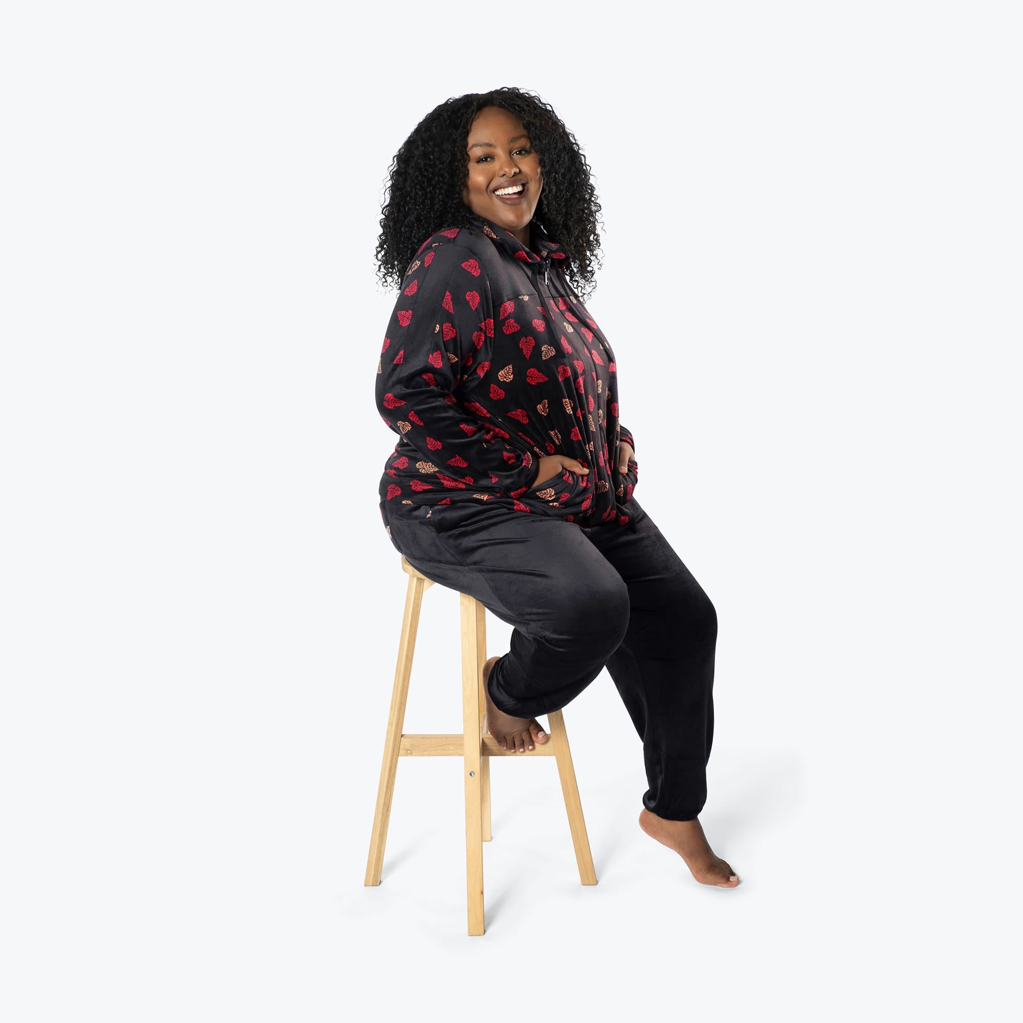 Ranger Fleece Front Zip Hoodie - DAGGER ROSE - RangerTop_FallingLeaves_XL_05