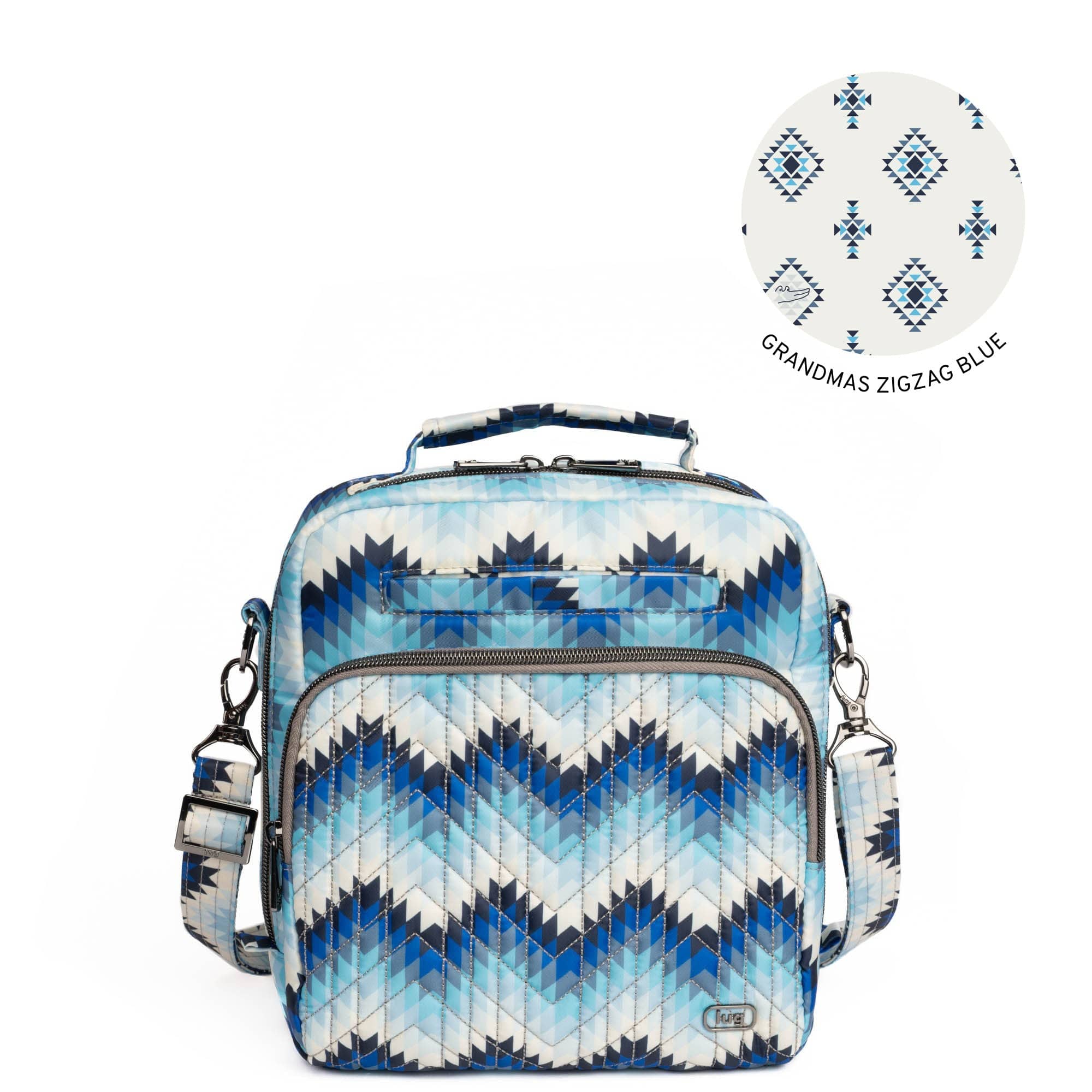 Guild Collection Classic Ranger 2 Crossbody Bag - BARGELLO MOUNTAINS BLUE - Ranger_BargelloMountainsBlue